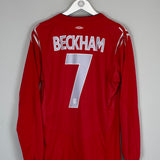 Shop 2004/06 ENGLAND BECKHAM #7 L/S AWAY SHIRT (L) UMBRO, classic football shirts, vintage football shirts & retro soccer jerseys at Cult Kits