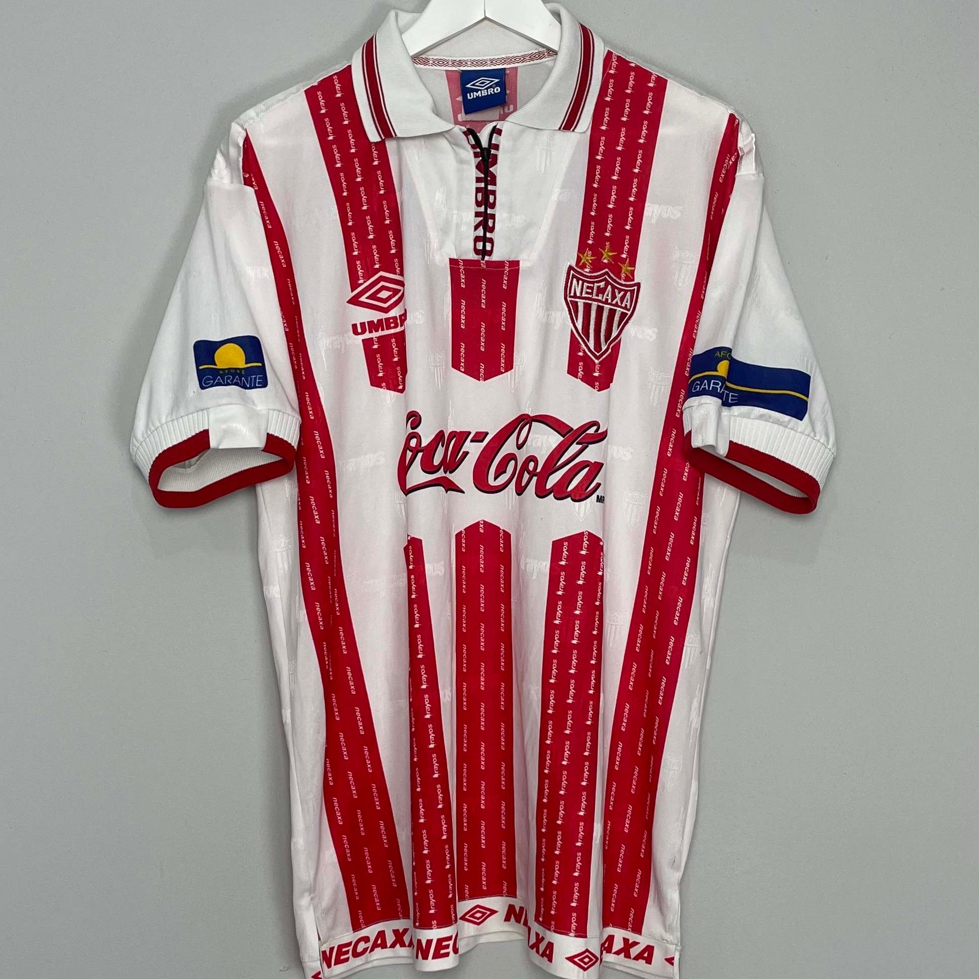 Shop 1999/00 NECAXA HOME SHIRT (XL) UMBRO, classic football shirts, vintage football shirts & retro soccer jerseys at Cult Kits