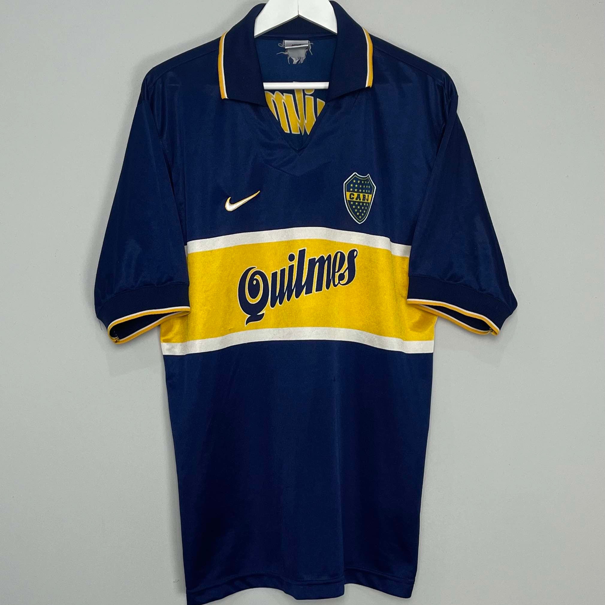 Shop 1996/98 BOCA JUNIORS HOME SHIRT (L) NIKE, classic football shirts, vintage football shirts & retro soccer jerseys at Cult Kits