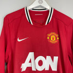 Shop 2011/12 MANCHESTER UNITED CHICHARITO #14 L/S HOME SHIRT (L) NIKE, classic football shirts, vintage football shirts & retro soccer jerseys at Cult Kits