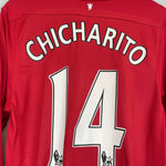 Shop 2011/12 MANCHESTER UNITED CHICHARITO #14 L/S HOME SHIRT (L) NIKE, classic football shirts, vintage football shirts & retro soccer jerseys at Cult Kits