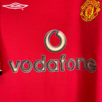 Shop 2000/02 MANCHESTER UNITED HOME SHIRT (XL) UMBRO, classic football shirts, vintage football shirts & retro soccer jerseys at Cult Kits