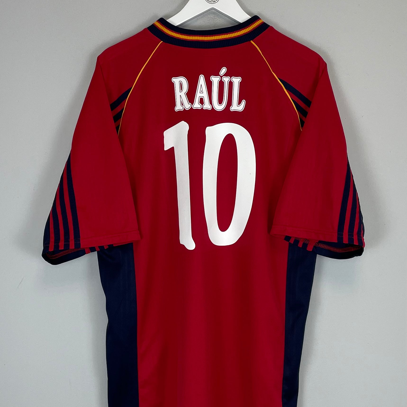 Shop 1998/99 SPAIN RAUL #10 HOME SHIRT (XL) ADIDAS, classic football shirts, vintage football shirts & retro soccer jerseys at Cult Kits