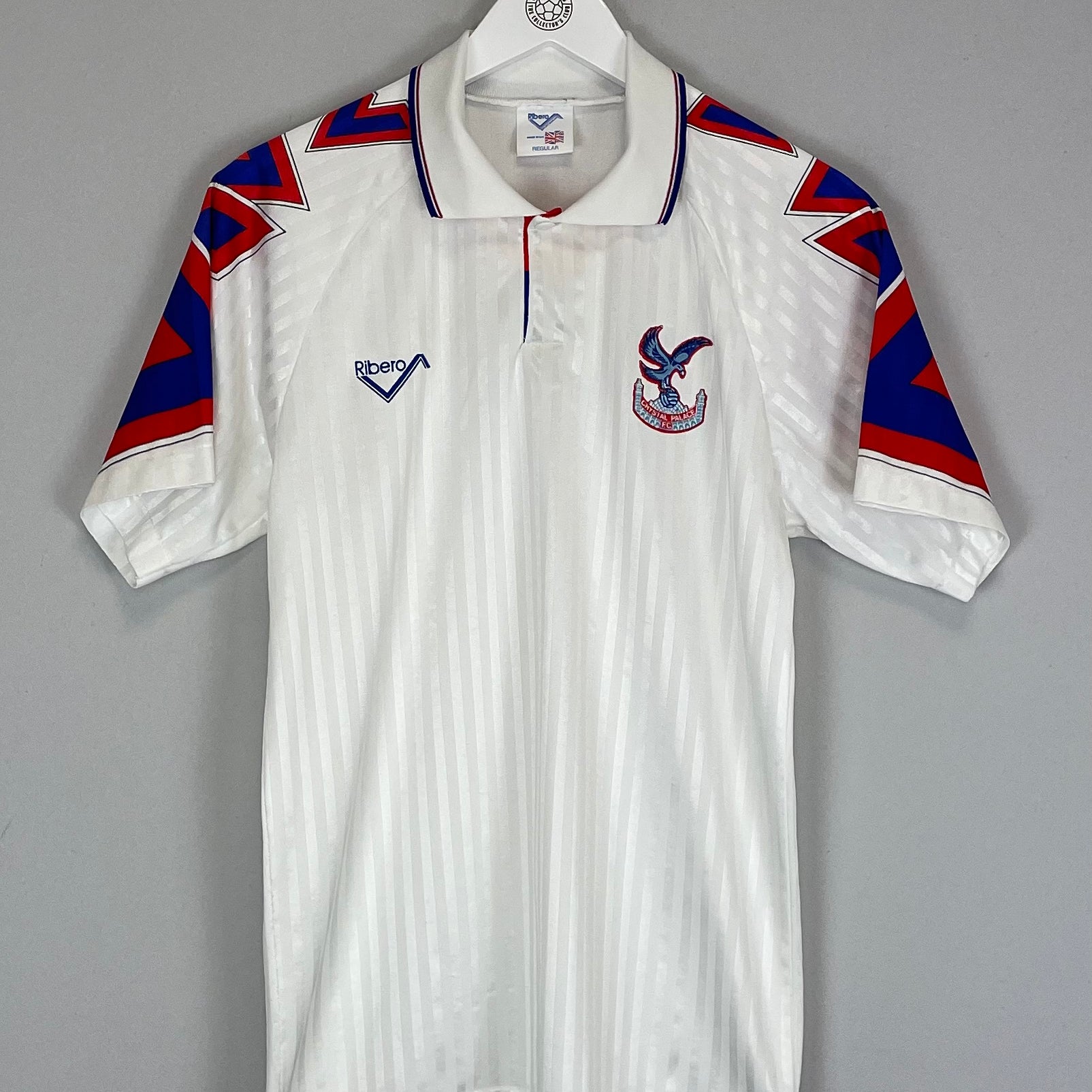 Shop 1993/94 CRYSTAL PALACE AWAY SHIRT (M) RIBERO, classic football shirts, vintage football shirts & retro soccer jerseys at Cult Kits