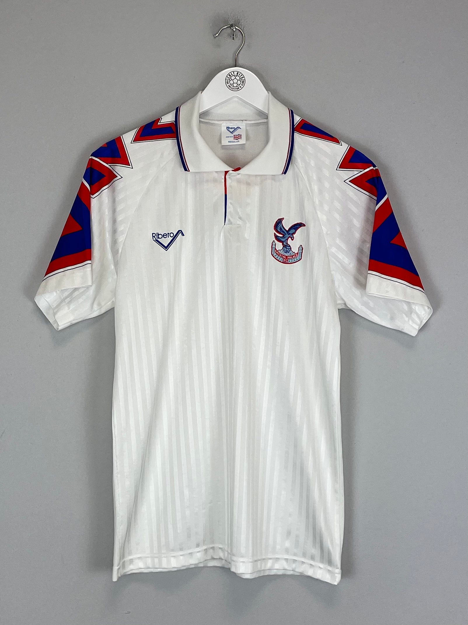 Shop 1993/94 CRYSTAL PALACE AWAY SHIRT (M) RIBERO, classic football shirts, vintage football shirts & retro soccer jerseys at Cult Kits