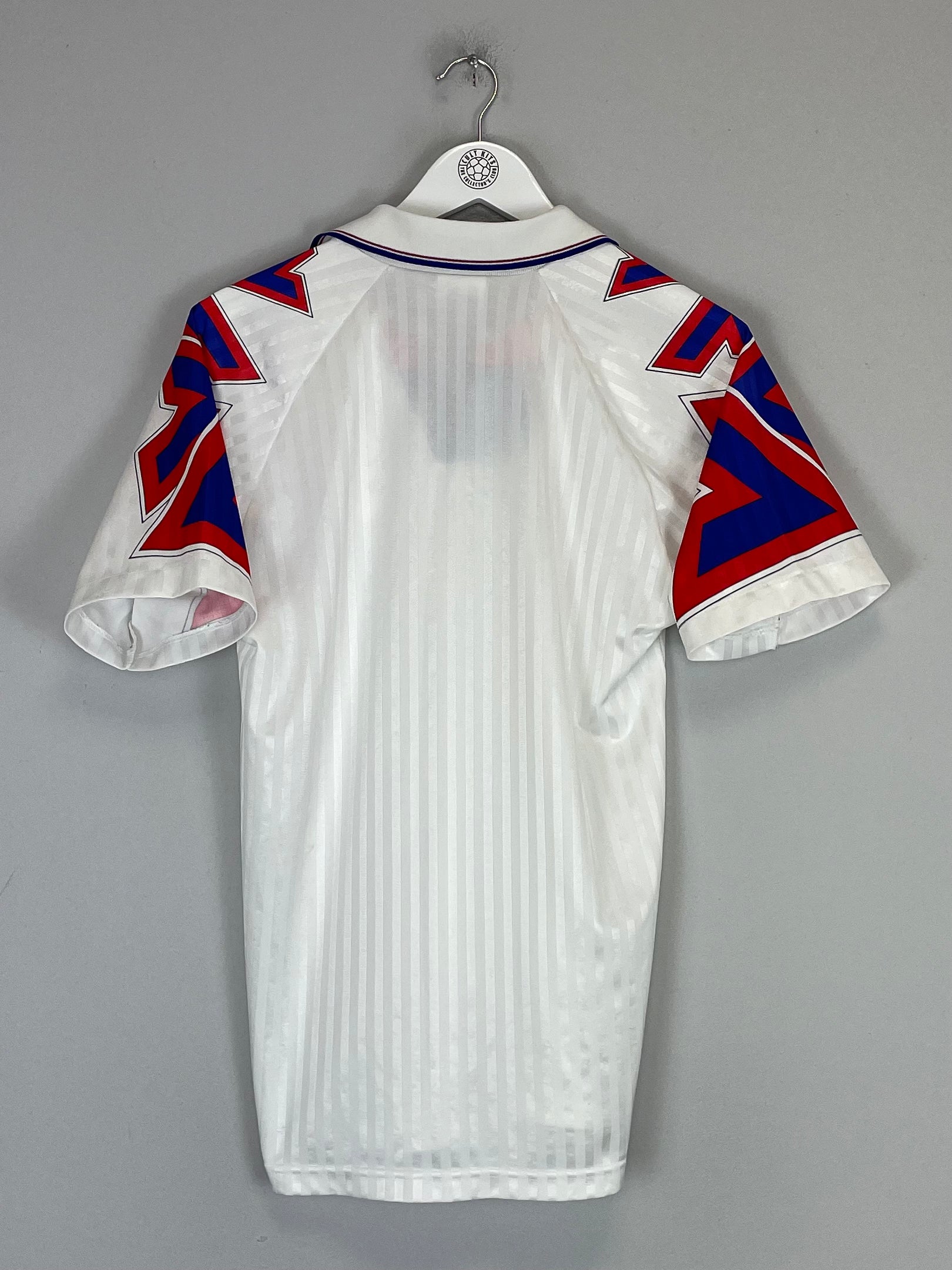 Shop 1993/94 CRYSTAL PALACE AWAY SHIRT (M) RIBERO, classic football shirts, vintage football shirts & retro soccer jerseys at Cult Kits