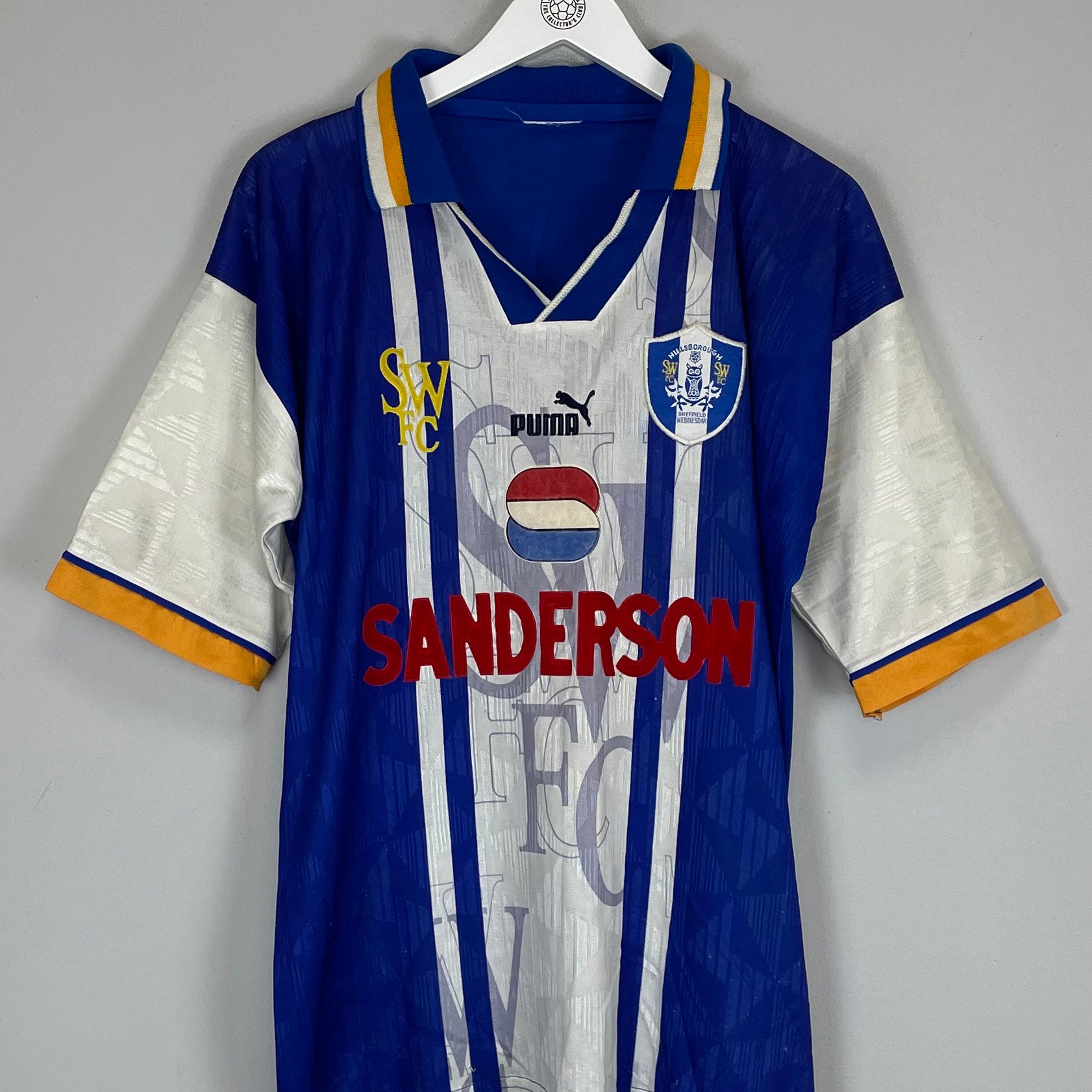 Shop 1995/97 SHEFFIELD WEDNESDAY HOME SHIRT (L) PUMA, classic football shirts, vintage football shirts & retro soccer jerseys at Cult Kits