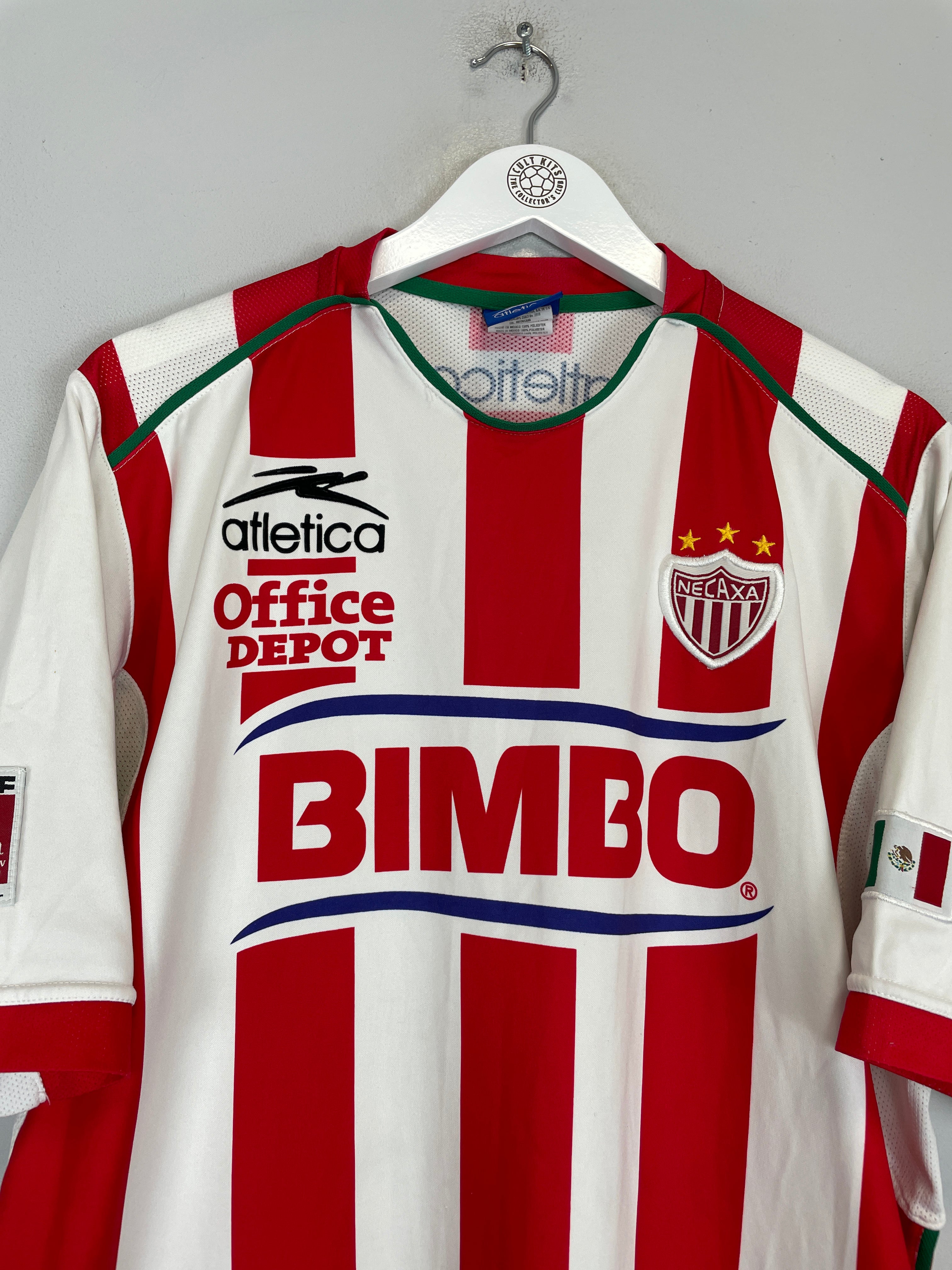 Shop 2004/05 NECAXA HOME SHIRT (L) ATLETICA, classic football shirts, vintage football shirts & retro soccer jerseys at Cult Kits