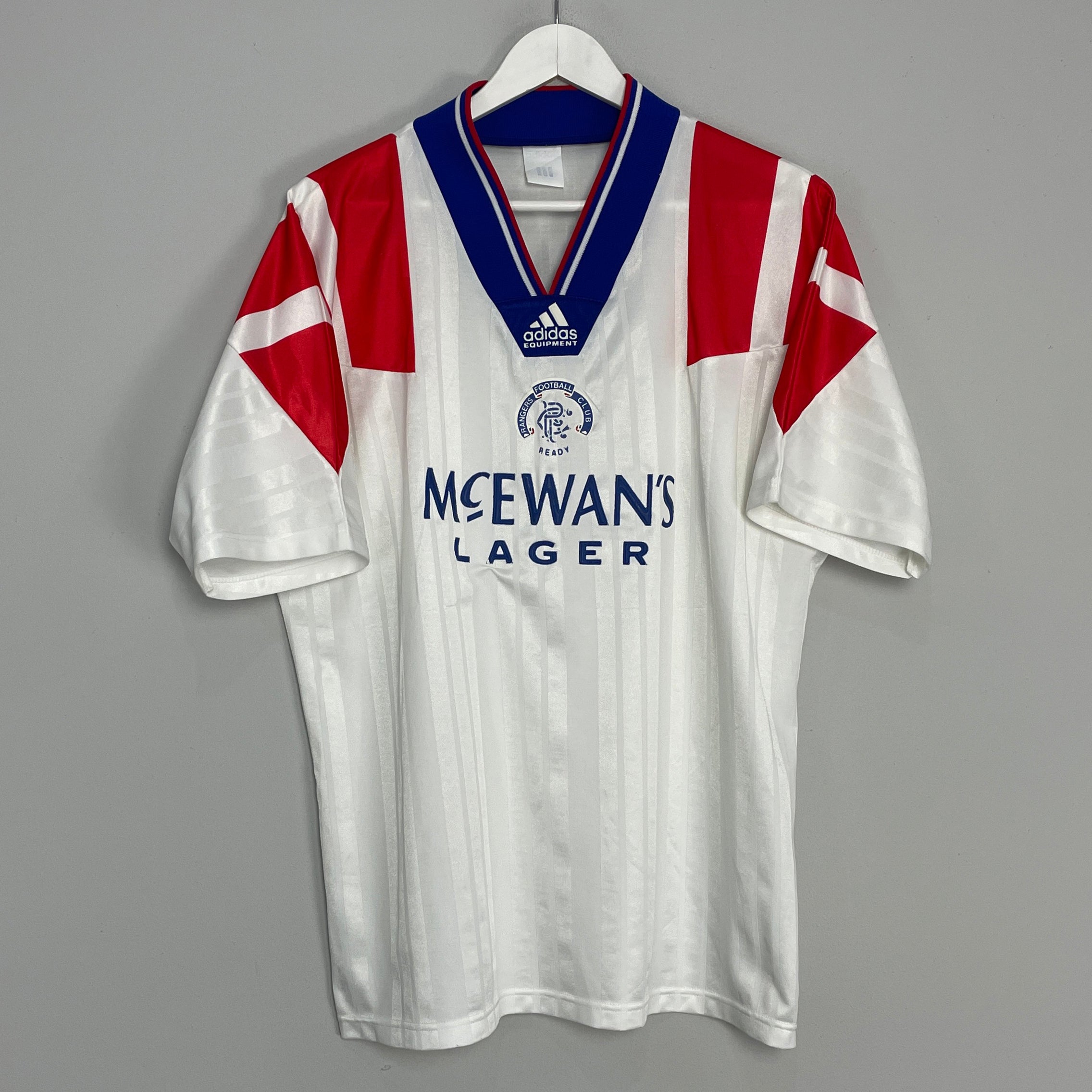 Shop 1992/94 RANGERS AWAY SHIRT (L) ADIDAS, classic football shirts, vintage football shirts & retro soccer jerseys at Cult Kits