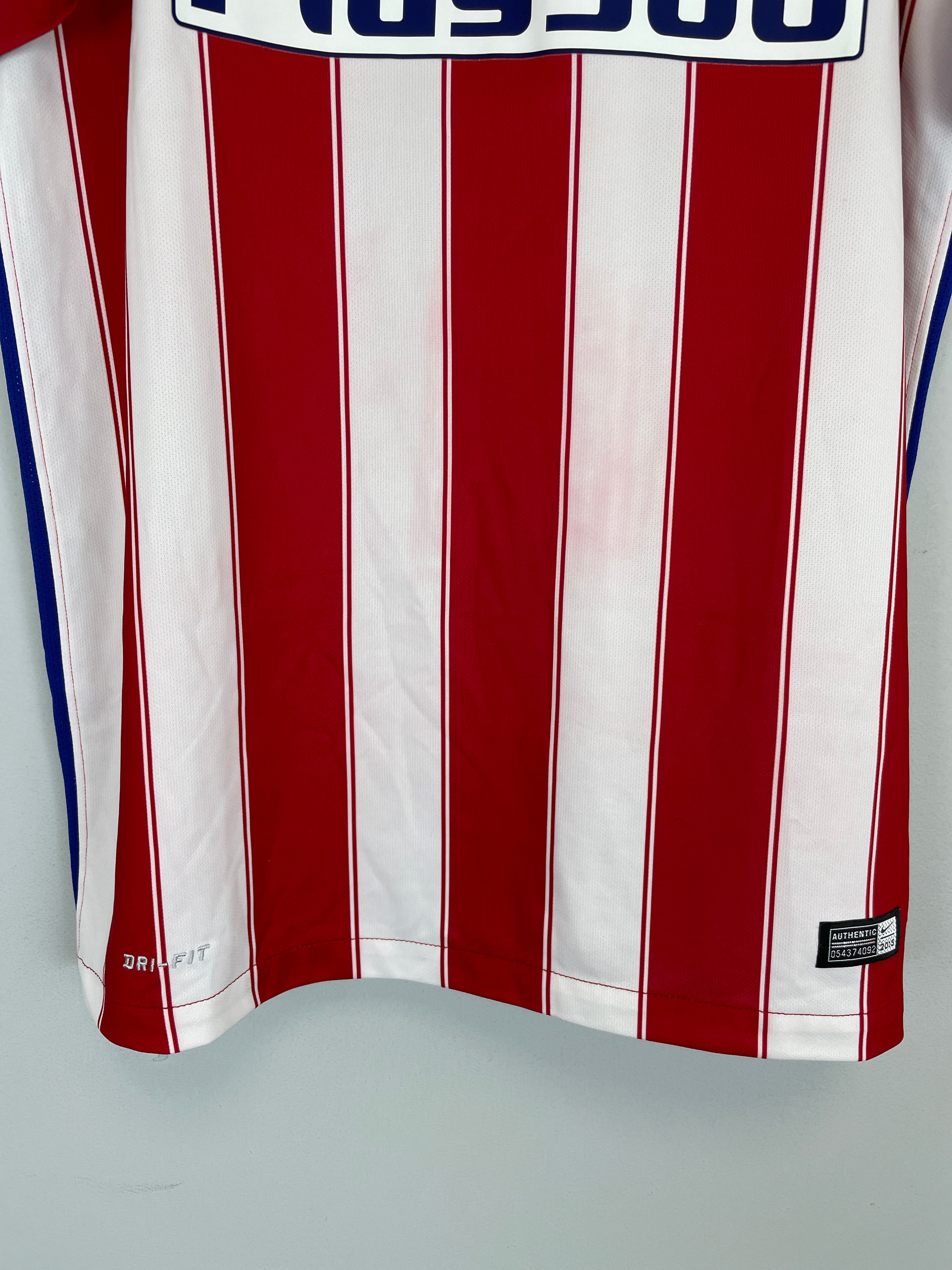 Shop 2015/16 ATLETICO MADRID HOME SHIRT (M) NIKE, classic football shirts, vintage football shirts & retro soccer jerseys at Cult Kits