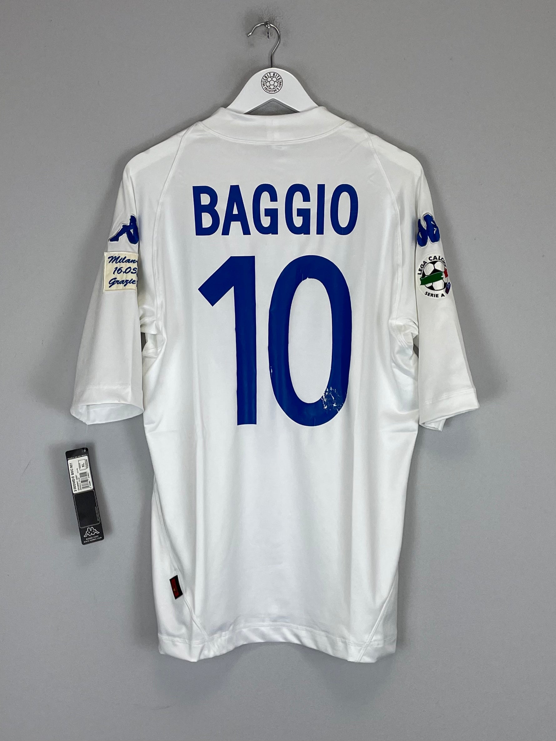 Shop 2003/04 BRESCIA BAGGIO #10 *BNWT* GRAZIE ROBY AWAY SHIRT (XL) KAPPA, classic football shirts, vintage football shirts & retro soccer jerseys at Cult Kits