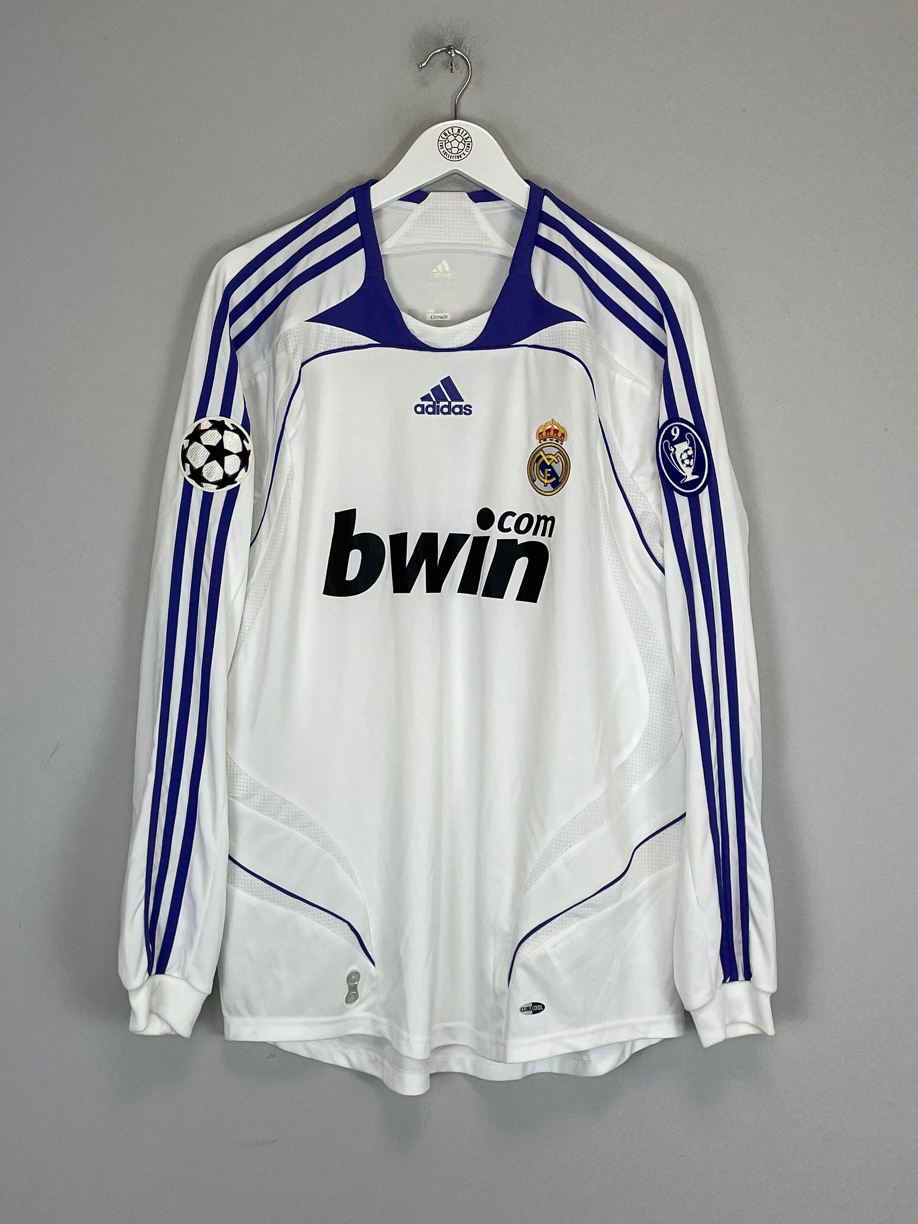 Shop 2007/08 REAL MADRID RAUL #7 L/S C/L HOME SHIRT (L) ADIDAS, classic football shirts, vintage football shirts & retro soccer jerseys at Cult Kits
