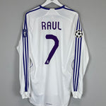 Shop 2007/08 REAL MADRID RAUL #7 L/S C/L HOME SHIRT (L) ADIDAS, classic football shirts, vintage football shirts & retro soccer jerseys at Cult Kits