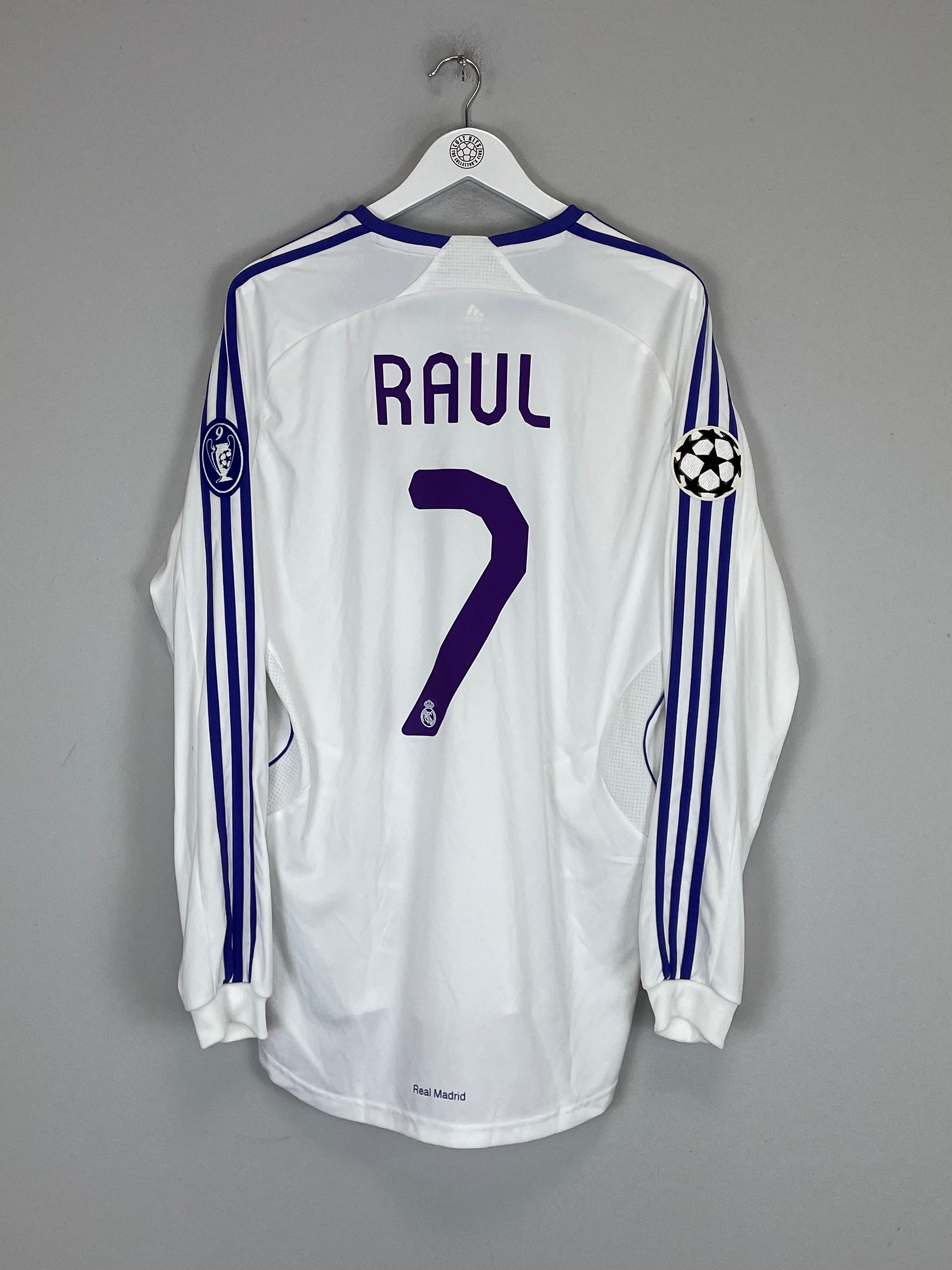 Shop 2007/08 REAL MADRID RAUL #7 L/S C/L HOME SHIRT (L) ADIDAS, classic football shirts, vintage football shirts & retro soccer jerseys at Cult Kits