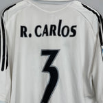 Shop 2005/06 REAL MADRID R.CARLOS #3 HOME SHIRT (XL) ADIDAS, classic football shirts, vintage football shirts & retro soccer jerseys at Cult Kits