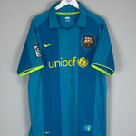 Shop 2007/08 BARCELONA ETO'O #9 AWAY SHIRT (XL) NIKE, classic football shirts, vintage football shirts & retro soccer jerseys at Cult Kits