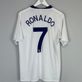 Shop 2008/10 MANCHESTER UNITED RONALDO #7 AWAY SHIRT (M) NIKE, classic football shirts, vintage football shirts & retro soccer jerseys at Cult Kits