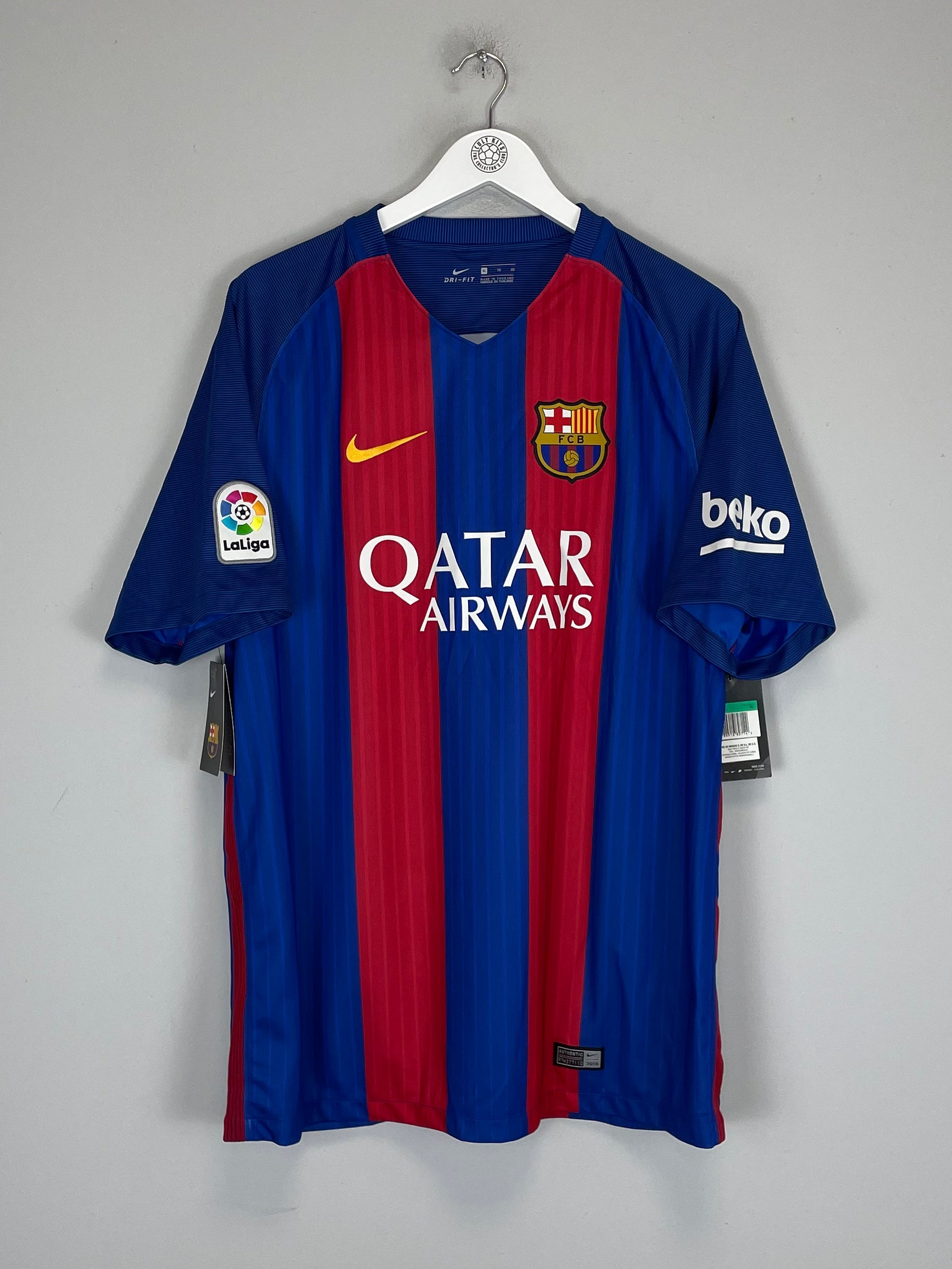 Shop 2016/17 BARCELONA MESSI #10 *BNWT* HOME SHIRT (XL) NIKE, classic football shirts, vintage football shirts & retro soccer jerseys at Cult Kits