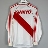 Shop 1992/94 RIVER PLATE L/S HOME SHIRT (M) ADIDAS, classic football shirts, vintage football shirts & retro soccer jerseys at Cult Kits