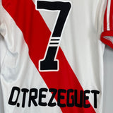 2010/12 RIVER PLATE D.TREZEGUET #7 HOME SHIRT (M) ADIDAS