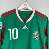 2010 MEXICO C.BLANCO #10 L/S HOME SHIRT (M) ADIDAS