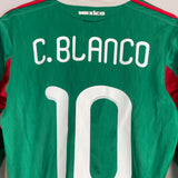 2010 MEXICO C.BLANCO #10 L/S HOME SHIRT (M) ADIDAS