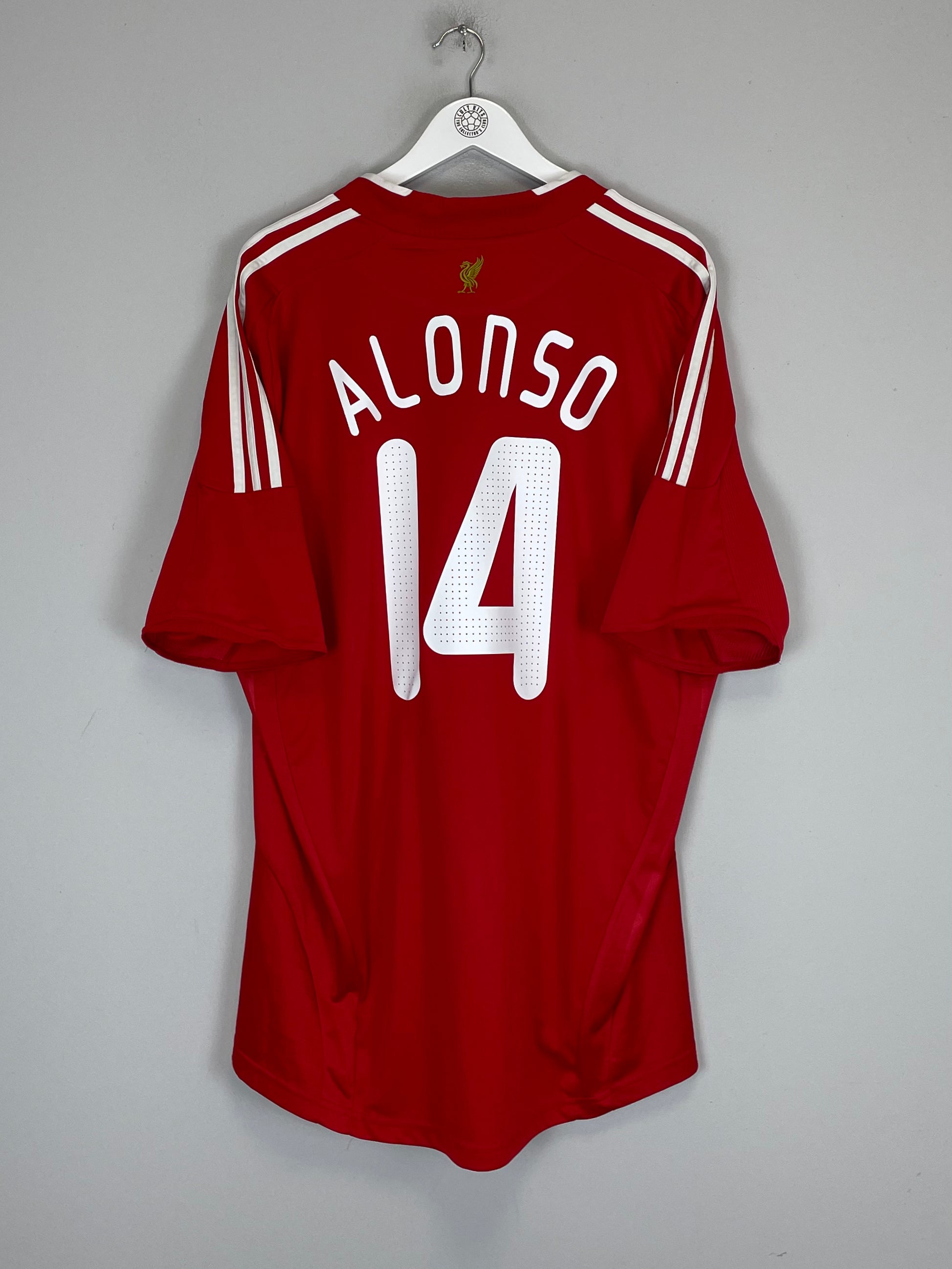Shop 2008/10 LIVERPOOL ALONSO #14 HOME SHIRT (XXL) ADIDAS, classic football shirts, vintage football shirts & retro soccer jerseys at Cult Kits
