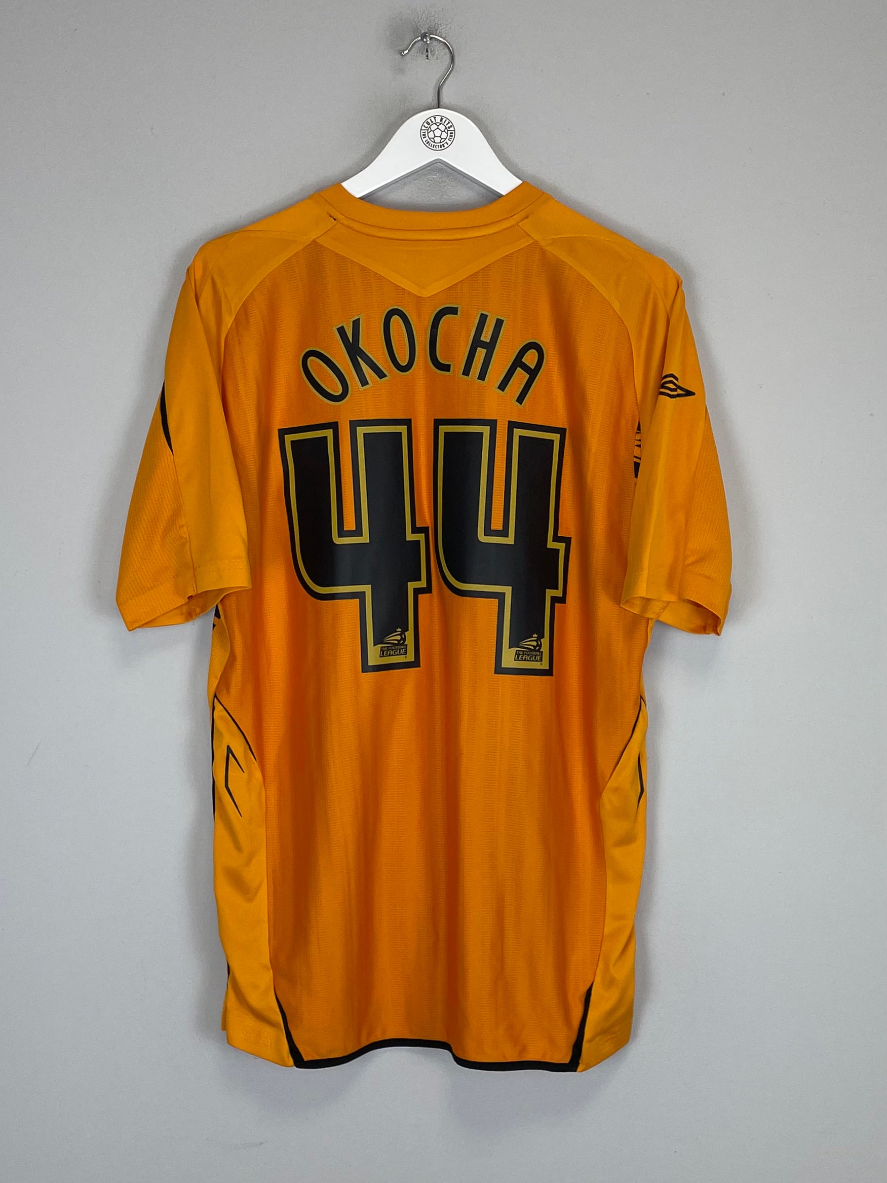 Shop 2007/08 HULL CITY OKOCHA #44 HOME SHIRT (L) UMBRO, classic football shirts, vintage football shirts & retro soccer jerseys at Cult Kits