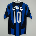 Shop 2004/05 INTER MILAN ADRIANO #10 HOME SHIRT (S) NIKE, classic football shirts, vintage football shirts & retro soccer jerseys at Cult Kits