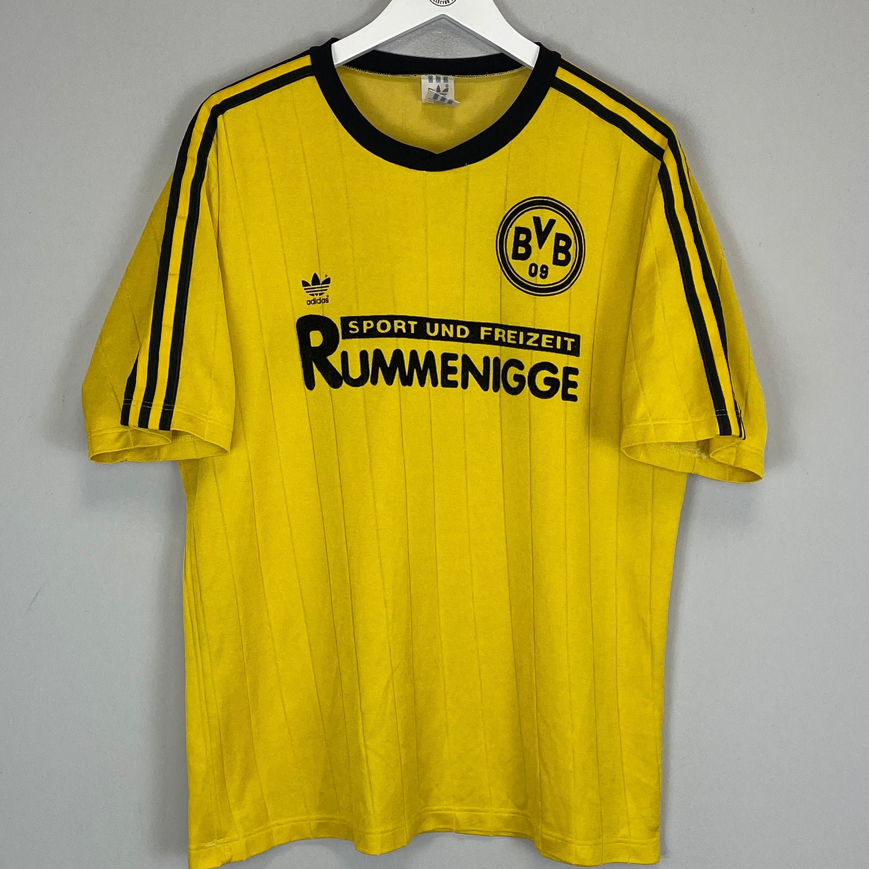 Shop 1989/90 DORTMUND FAN CLUB SHIRT (XL) ADIDAS, classic football shirts, vintage football shirts & retro soccer jerseys at Cult Kits