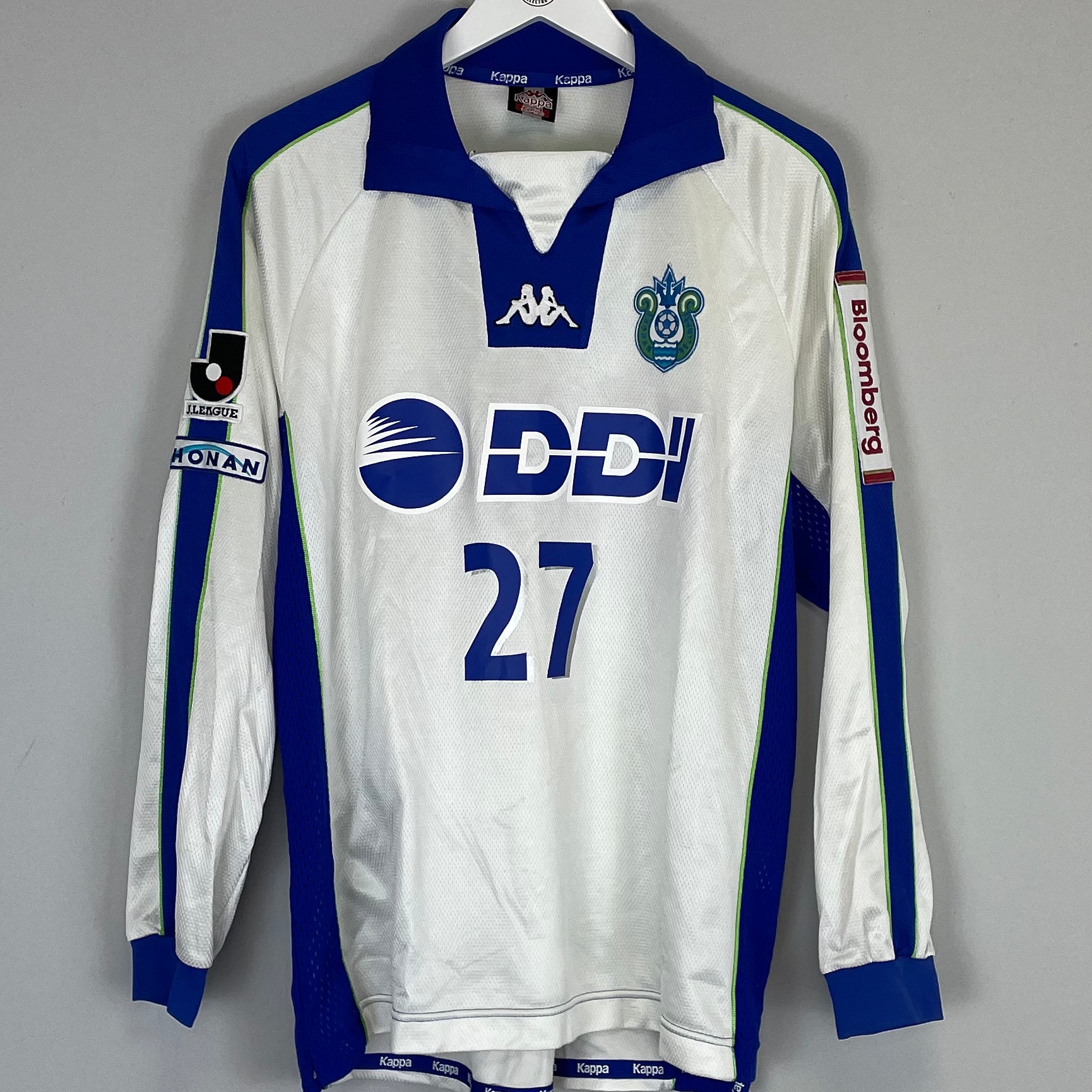 Shop 1999 SHONAN BELLMARE #27 L/S AWAY SHIRT (L) KAPPA, classic football shirts, vintage football shirts & retro soccer jerseys at Cult Kits