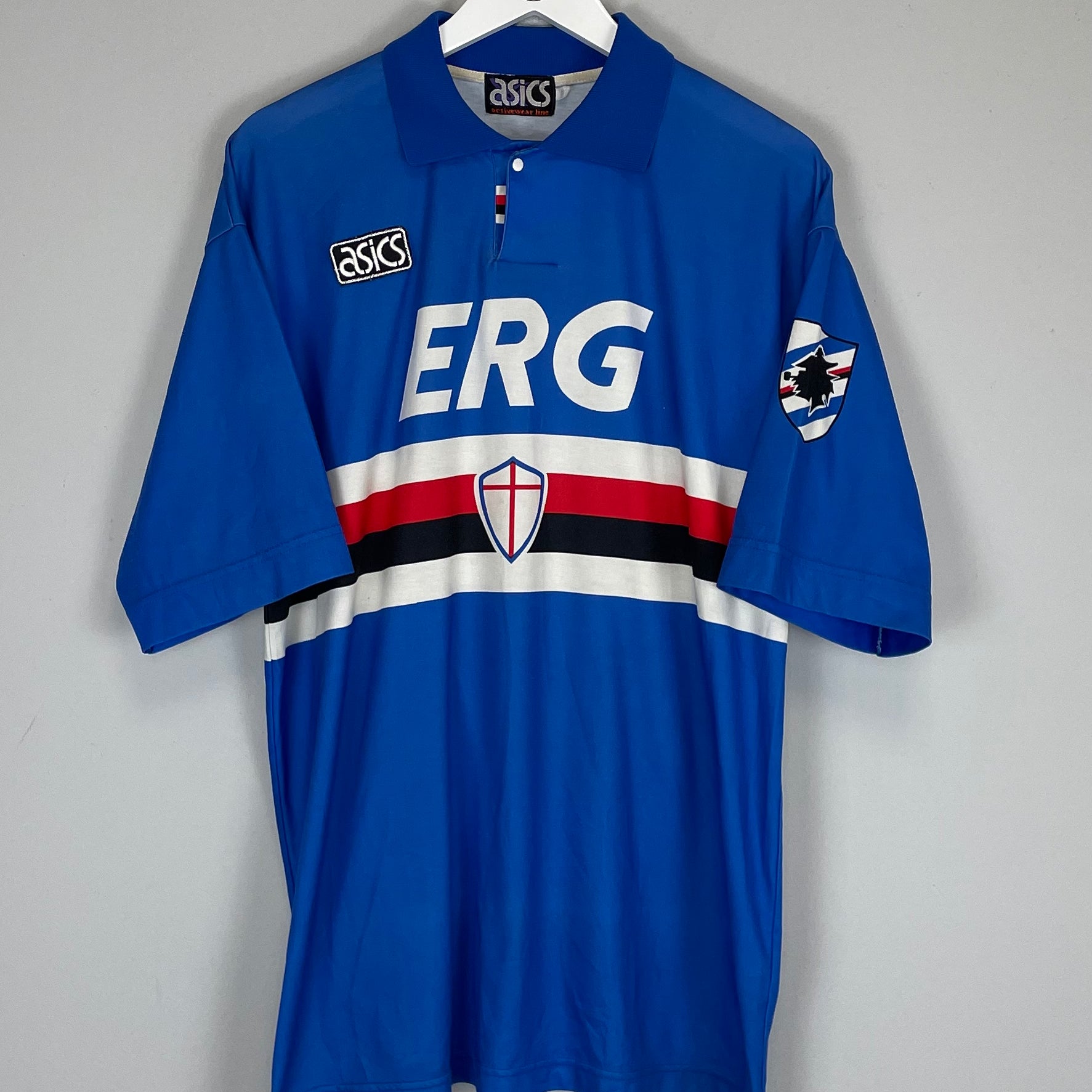 Shop 1992/94 SAMPDORIA GULLIT #4 HOME SHIRT (XL) ASICS, classic football shirts, vintage football shirts & retro soccer jerseys at Cult Kits