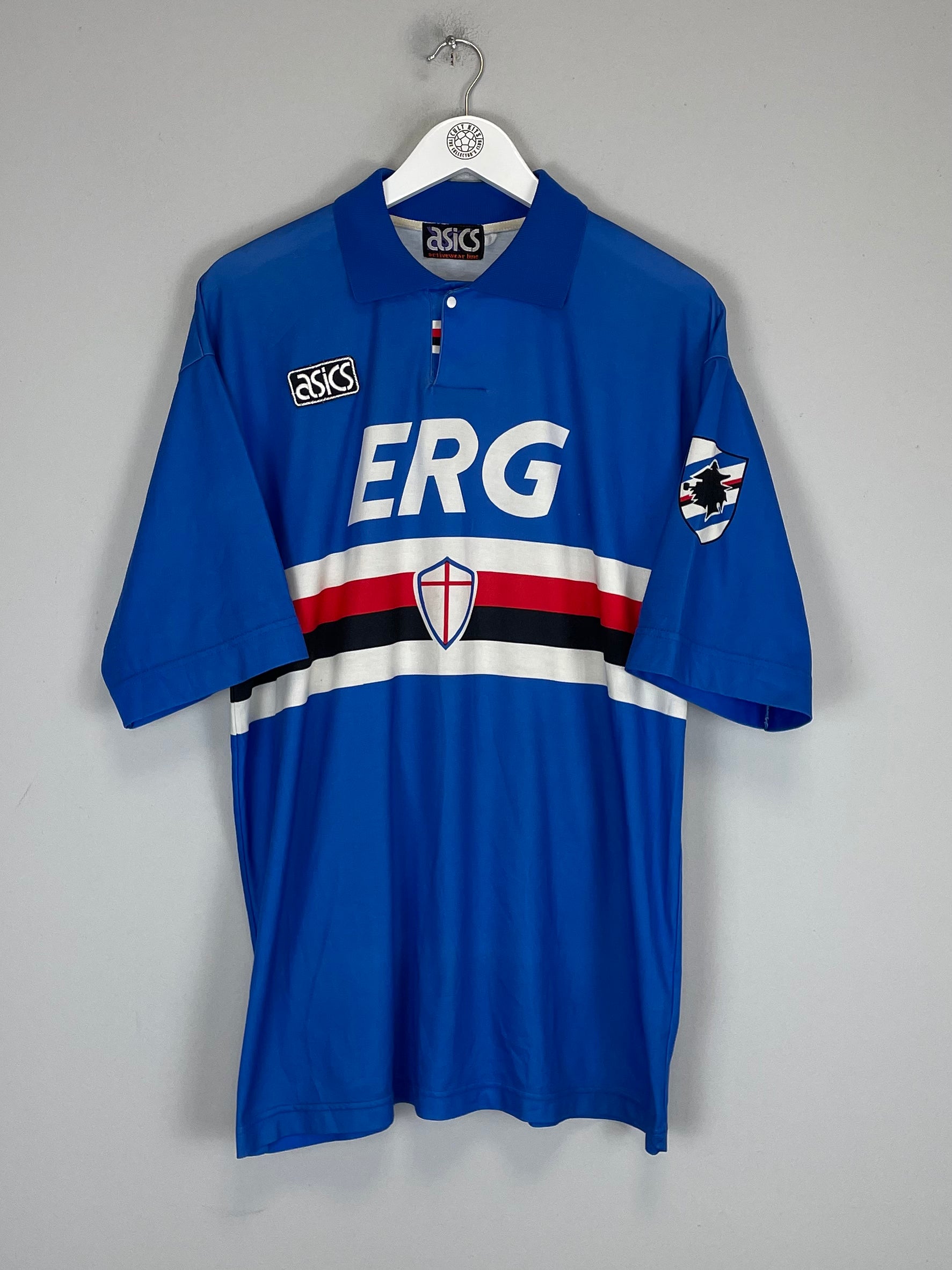 Shop 1992/94 SAMPDORIA GULLIT #4 HOME SHIRT (XL) ASICS, classic football shirts, vintage football shirts & retro soccer jerseys at Cult Kits