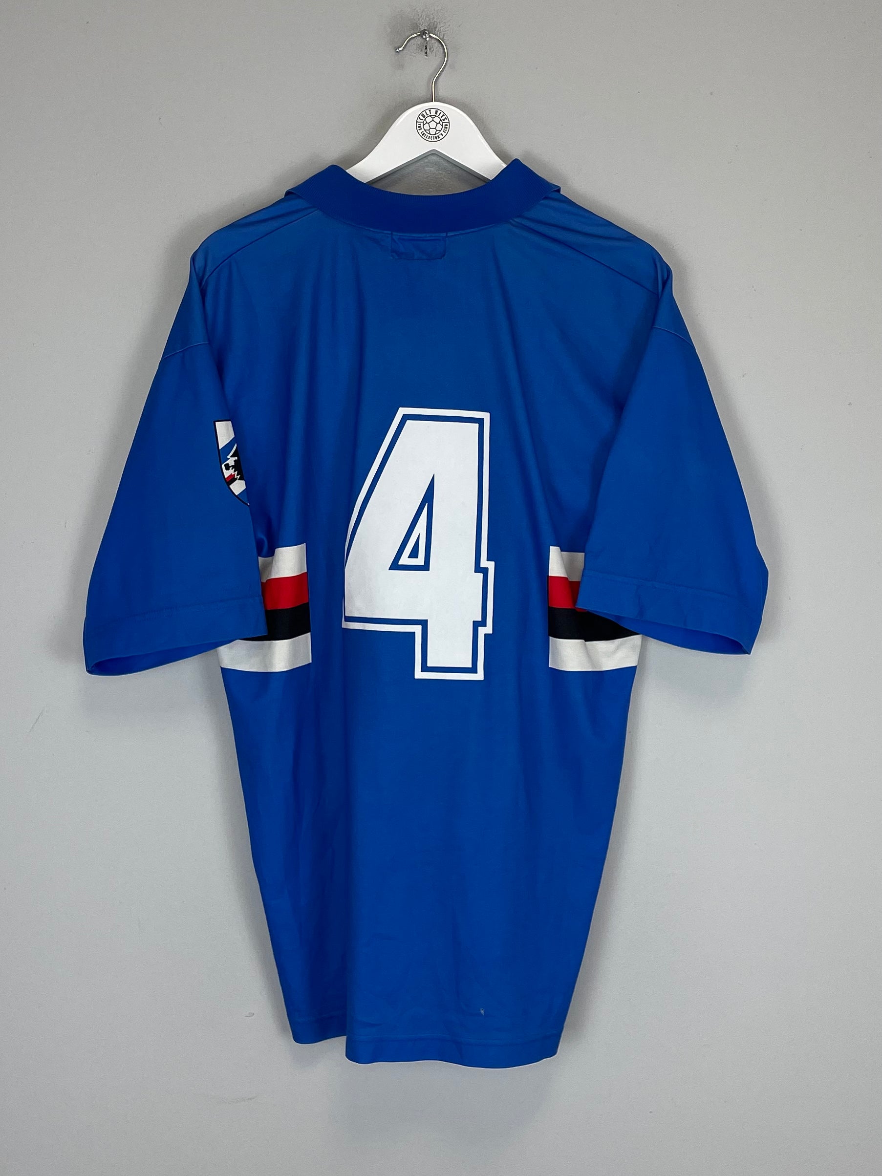 Shop 1992/94 SAMPDORIA GULLIT #4 HOME SHIRT (XL) ASICS, classic football shirts, vintage football shirts & retro soccer jerseys at Cult Kits