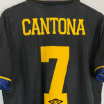 Shop 1993/94 MANCHESTER UNITED CANTONA #7 AWAY SHIRT (M) UMBRO, classic football shirts, vintage football shirts & retro soccer jerseys at Cult Kits