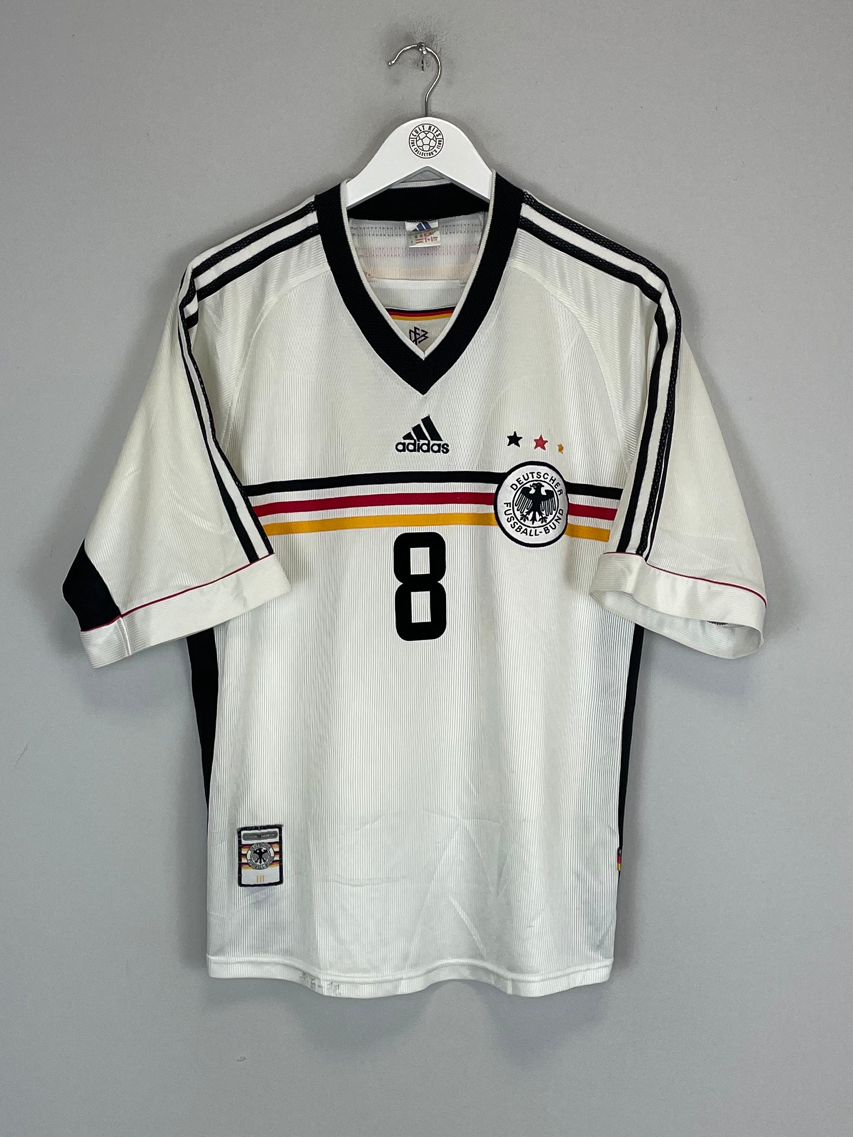 Shop 1998/00 GERMANY MATTHAUS #8 HOME SHIRT (L) ADIDAS, classic football shirts, vintage football shirts & retro soccer jerseys at Cult Kits