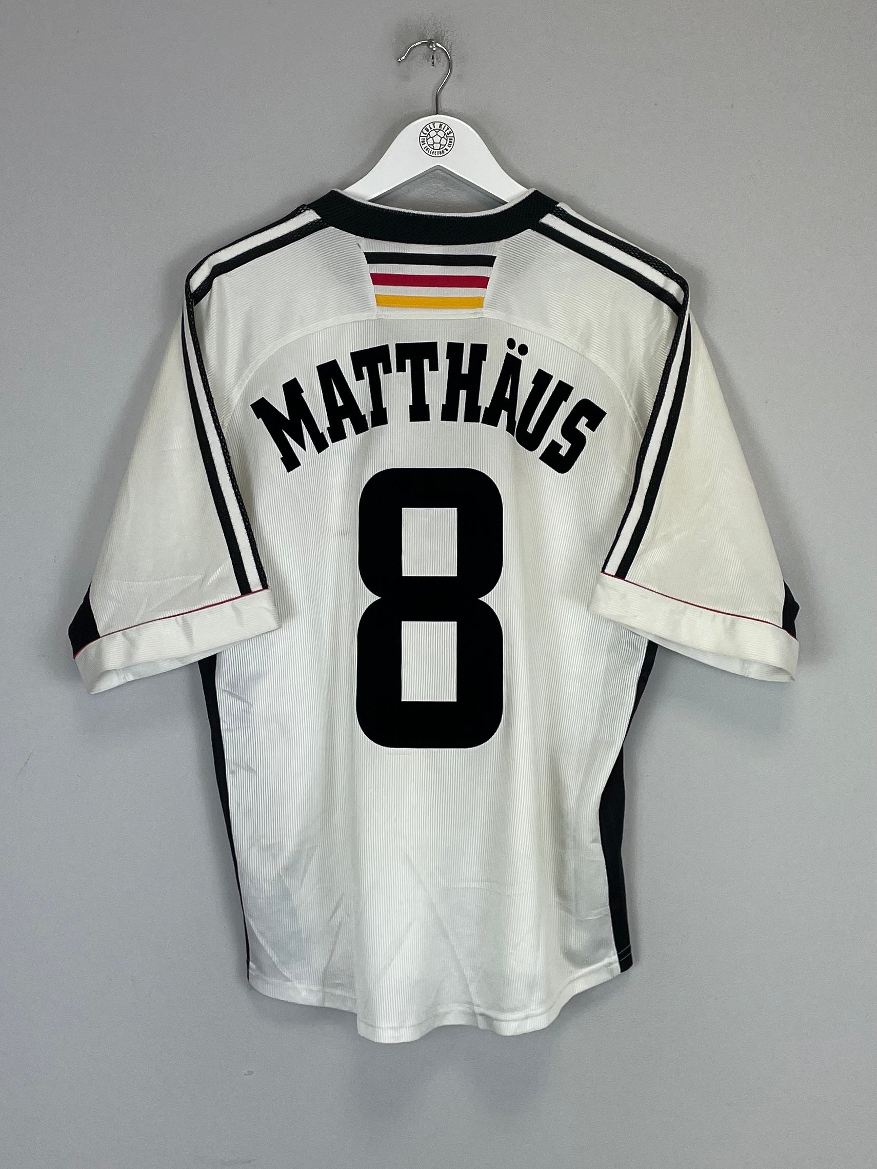 Shop 1998/00 GERMANY MATTHAUS #8 HOME SHIRT (L) ADIDAS, classic football shirts, vintage football shirts & retro soccer jerseys at Cult Kits