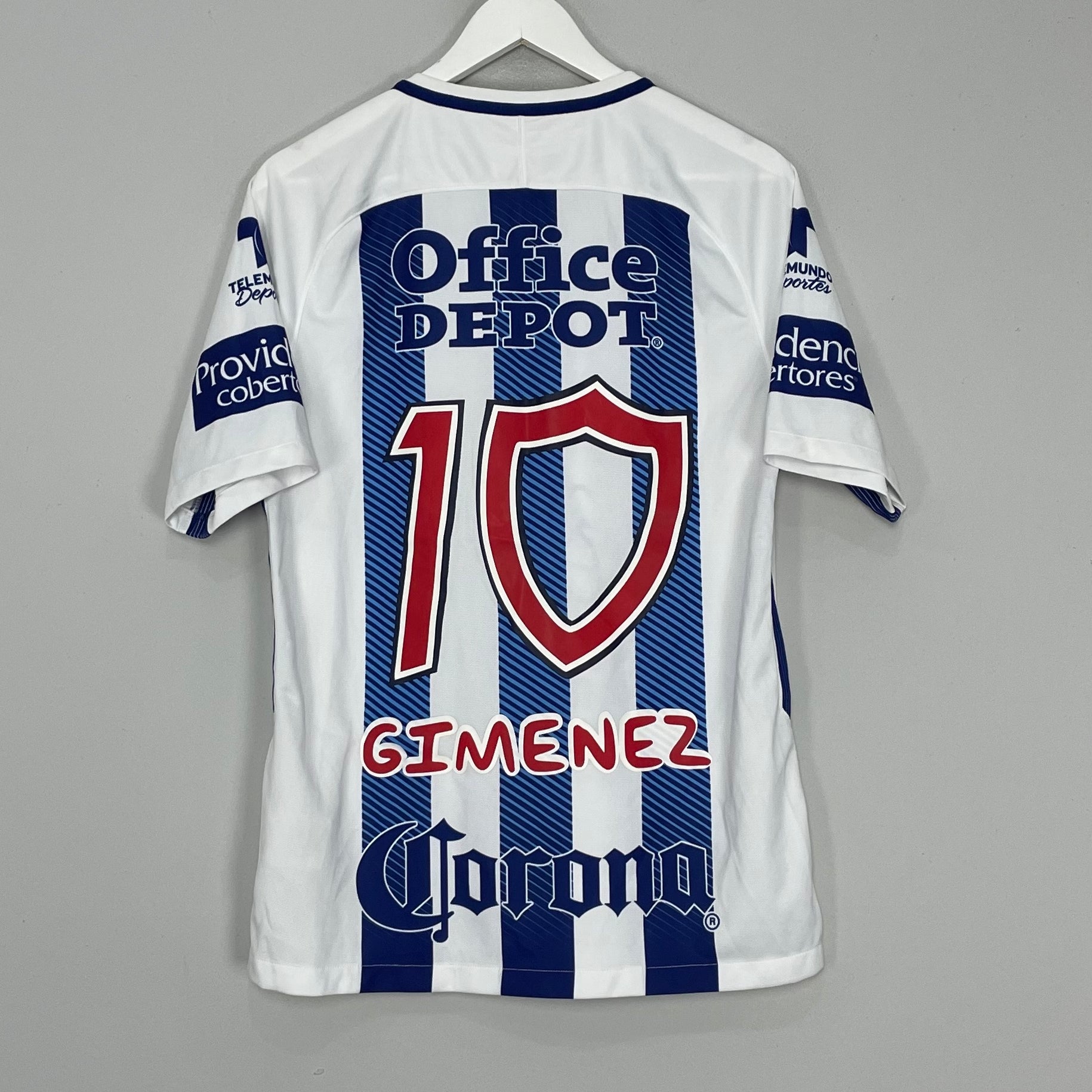 Shop 2017/18 PACHUCA GIMINEZ #10 HOME SHIRT (M) NIKE, classic football shirts, vintage football shirts & retro soccer jerseys at Cult Kits