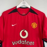 Shop 2002/04 MANCHESTER UNITED HOME SHIRT (M) NIKE, classic football shirts, vintage football shirts & retro soccer jerseys at Cult Kits