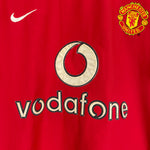 Shop 2002/04 MANCHESTER UNITED HOME SHIRT (M) NIKE, classic football shirts, vintage football shirts & retro soccer jerseys at Cult Kits