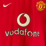 Shop 2002/04 MANCHESTER UNITED HOME SHIRT (M) NIKE, classic football shirts, vintage football shirts & retro soccer jerseys at Cult Kits