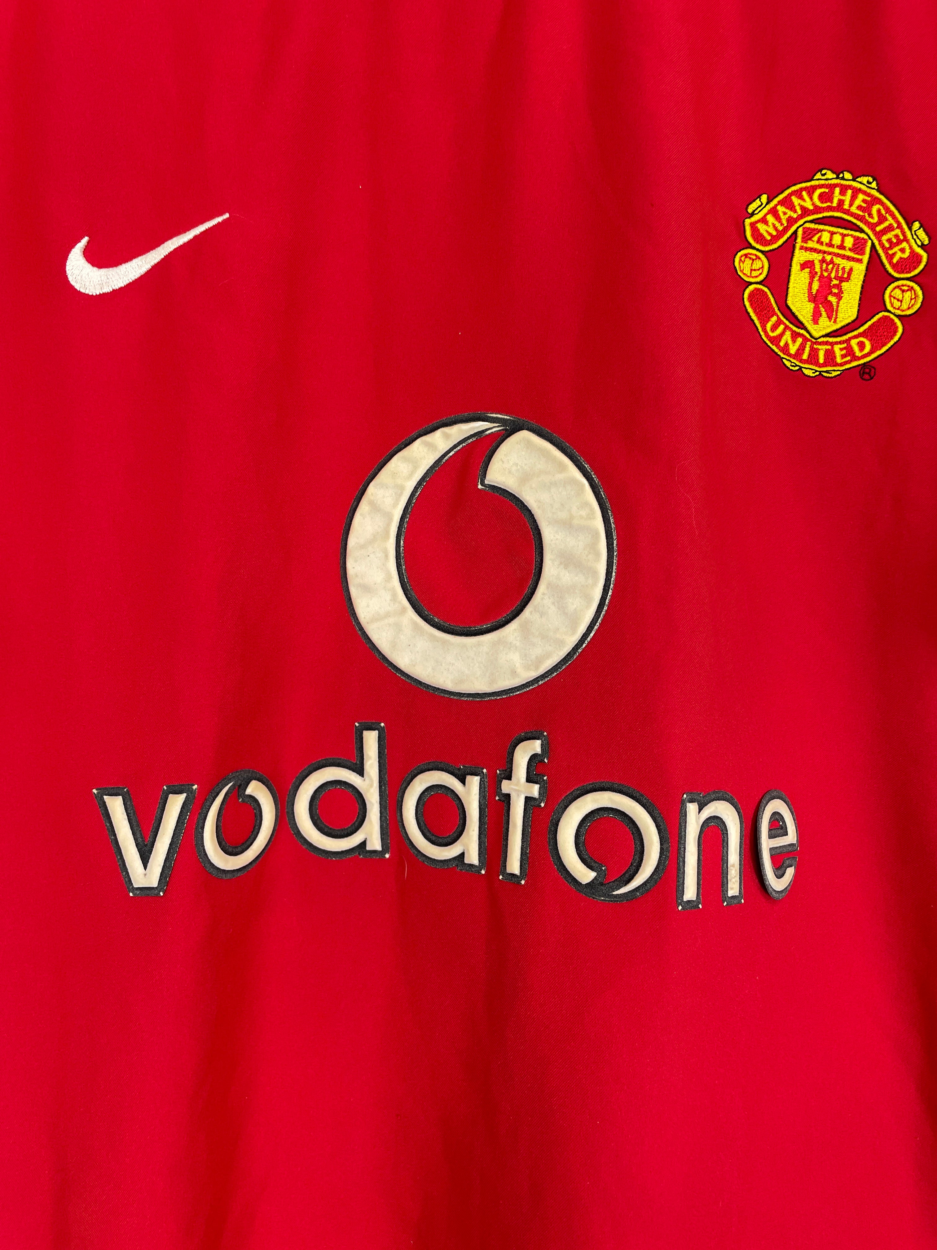 Shop 2002/04 MANCHESTER UNITED HOME SHIRT (M) NIKE, classic football shirts, vintage football shirts & retro soccer jerseys at Cult Kits