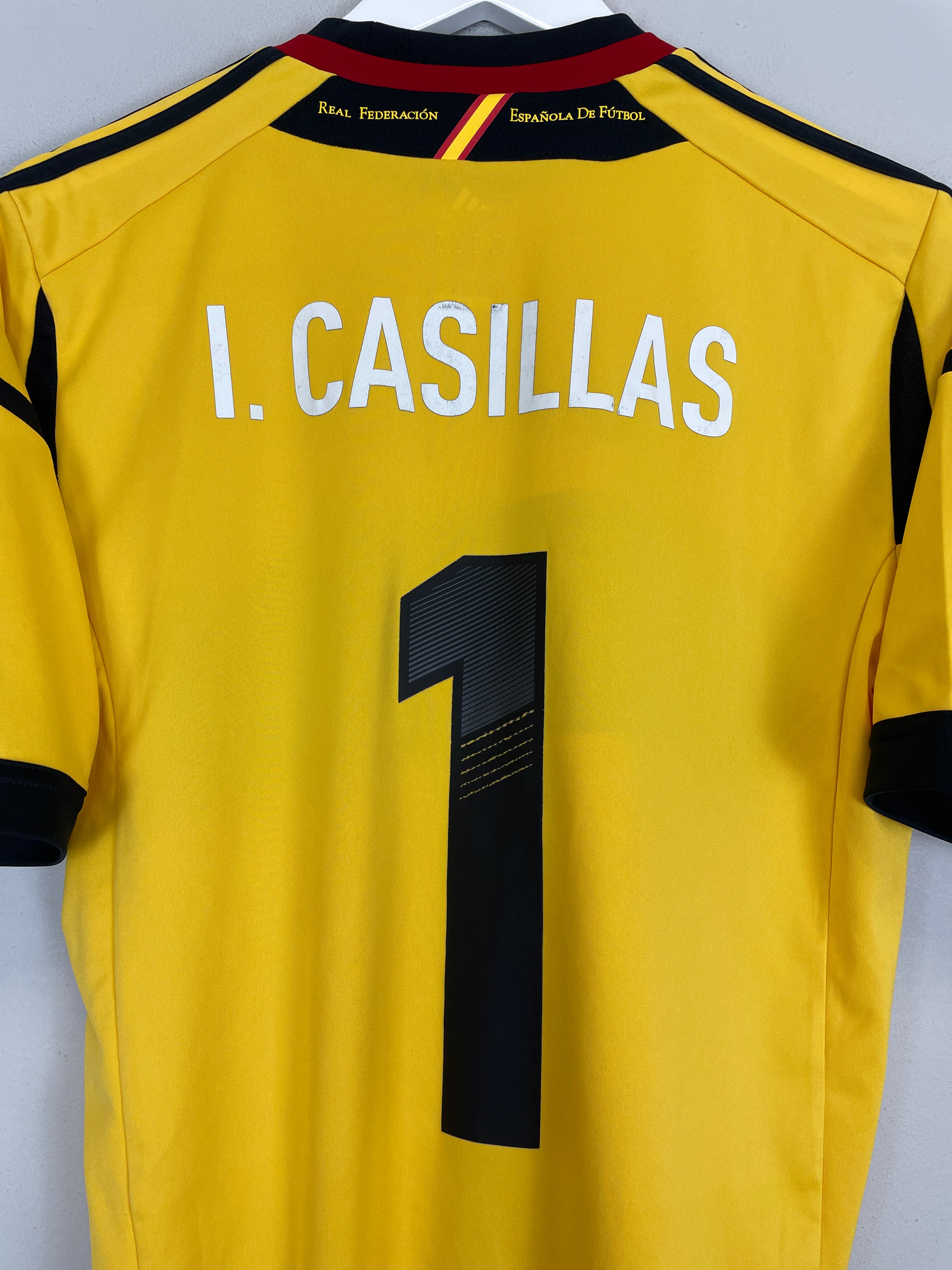 Shop 2012/13 SPAIN CASILLAS #1 GK SHIRT (M) ADIDAS, classic football shirts, vintage football shirts & retro soccer jerseys at Cult Kits