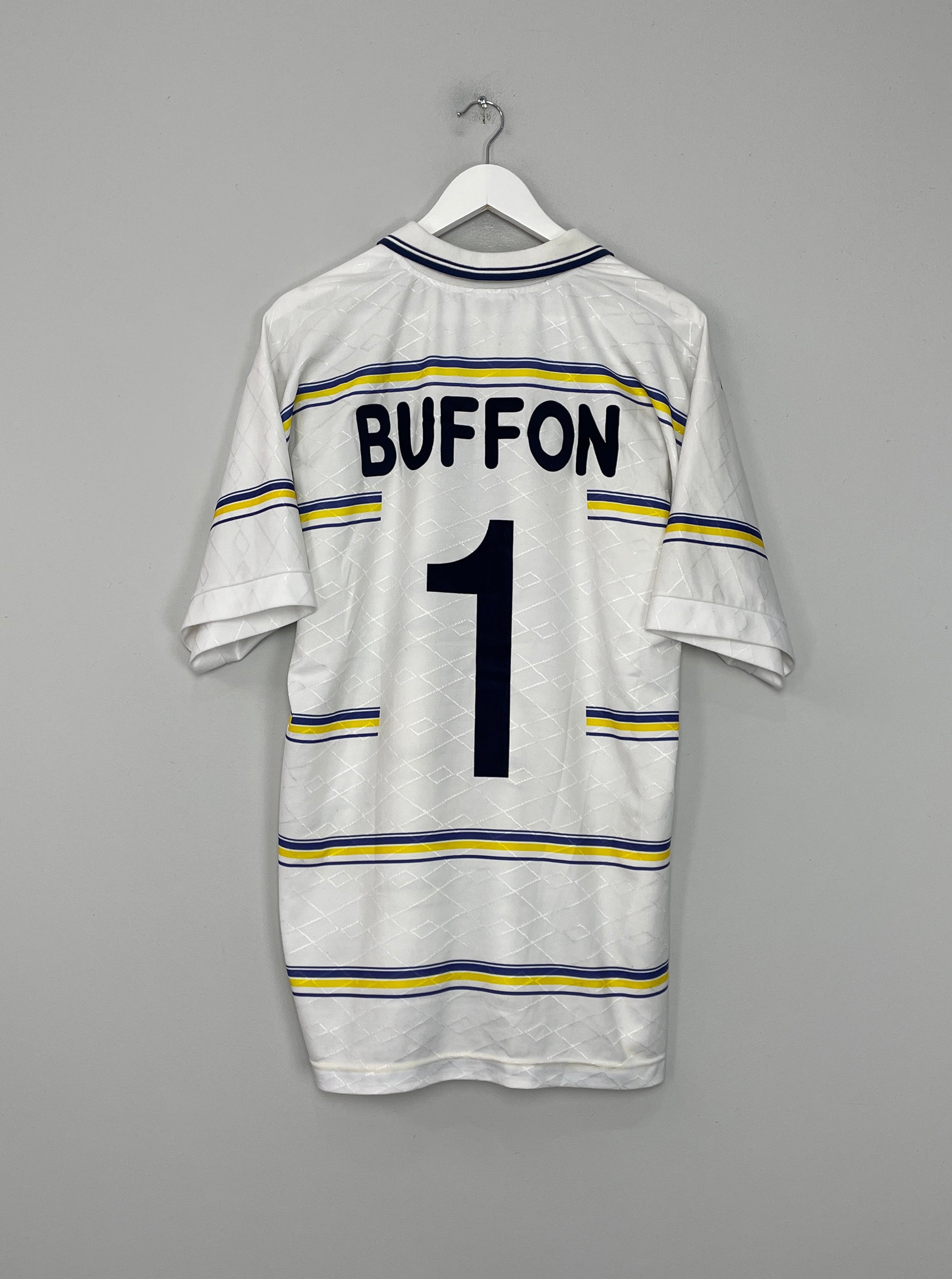 Shop 1998/99 PARMA BUFFON #1 AWAY SHIRT (XXL) LOTTO, classic football shirts, vintage football shirts & retro soccer jerseys at Cult Kits