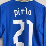Shop 2012/13 ITALY PIRLO #21 L/S HOME SHIRT (M) PUMA, classic football shirts, vintage football shirts & retro soccer jerseys at Cult Kits