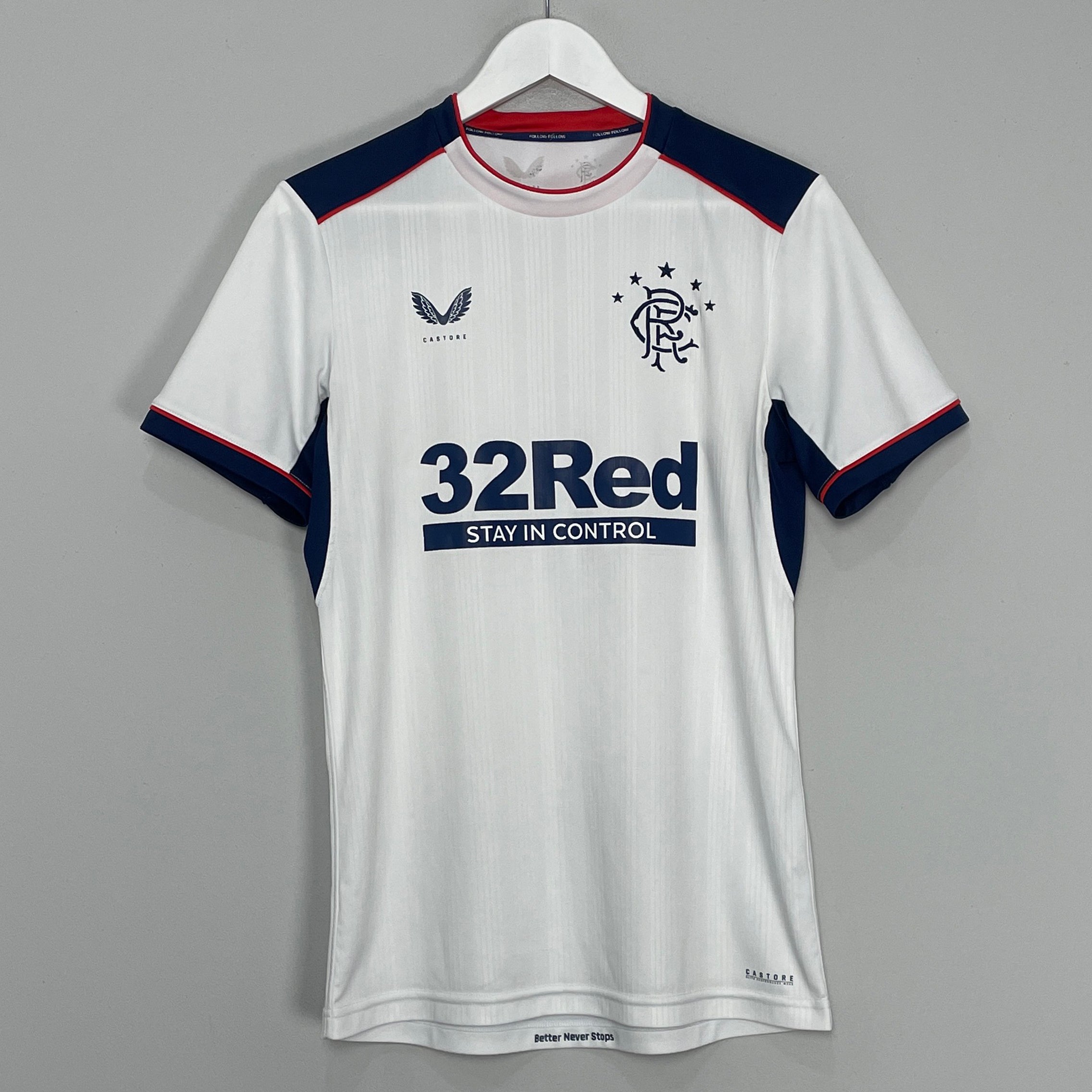 Shop 2020/21 RANGERS AWAY SHIRT (S) CASTORE, classic football shirts, vintage football shirts & retro soccer jerseys at Cult Kits
