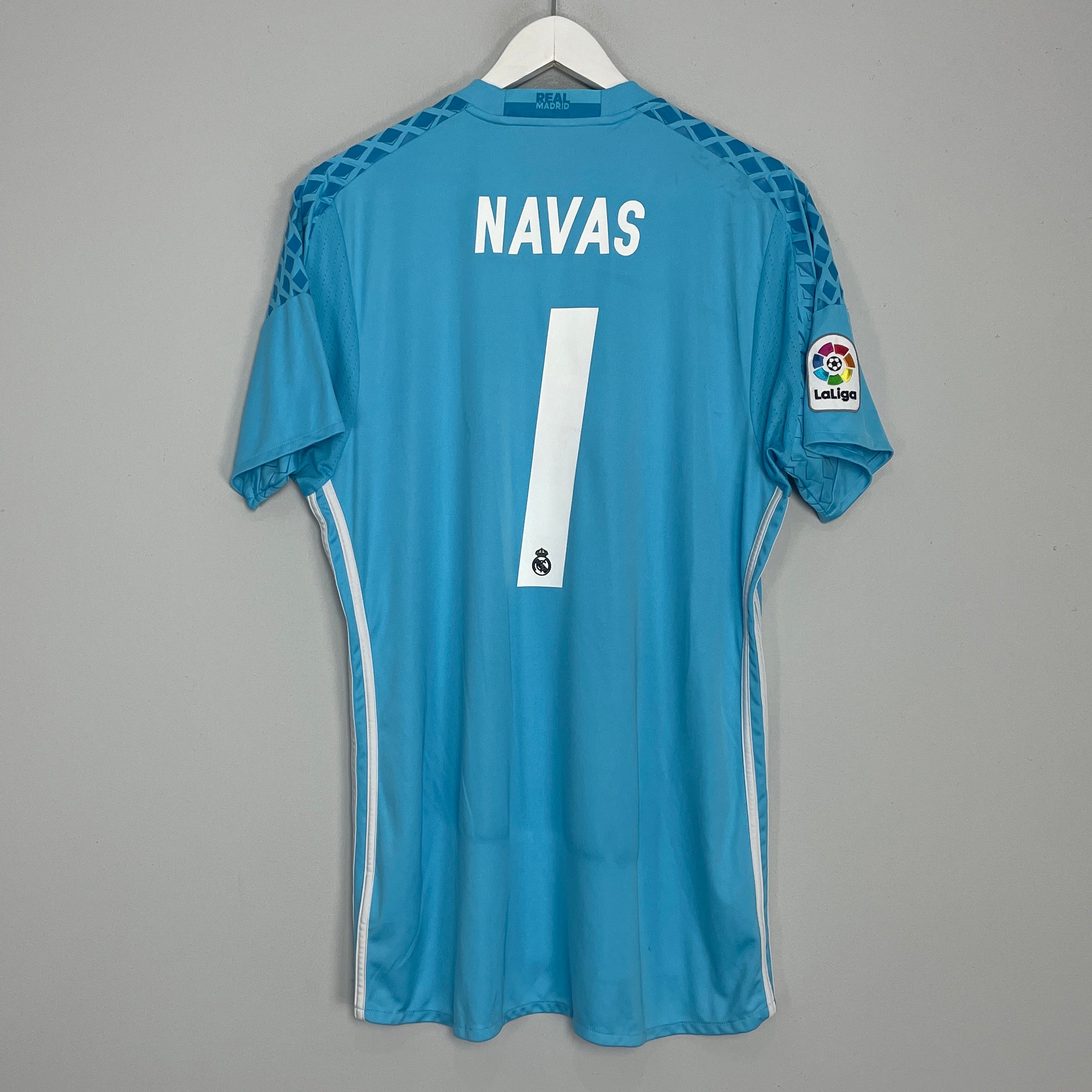 Shop 2016/17 REAL MADRID NAVAS #1 GK SHIRT (L) ADIDAS, classic football shirts, vintage football shirts & retro soccer jerseys at Cult Kits
