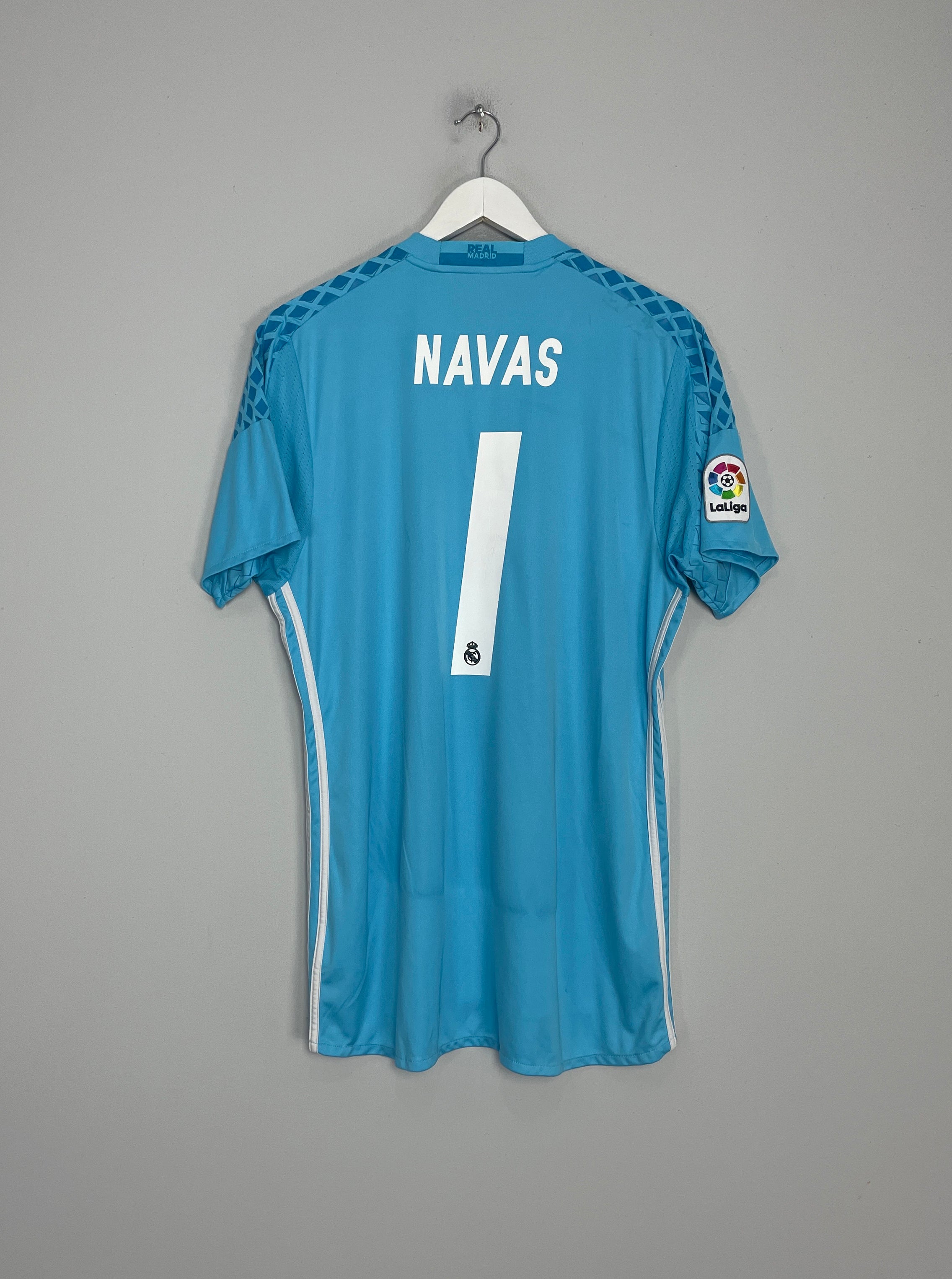 Shop 2016/17 REAL MADRID NAVAS #1 GK SHIRT (L) ADIDAS, classic football shirts, vintage football shirts & retro soccer jerseys at Cult Kits