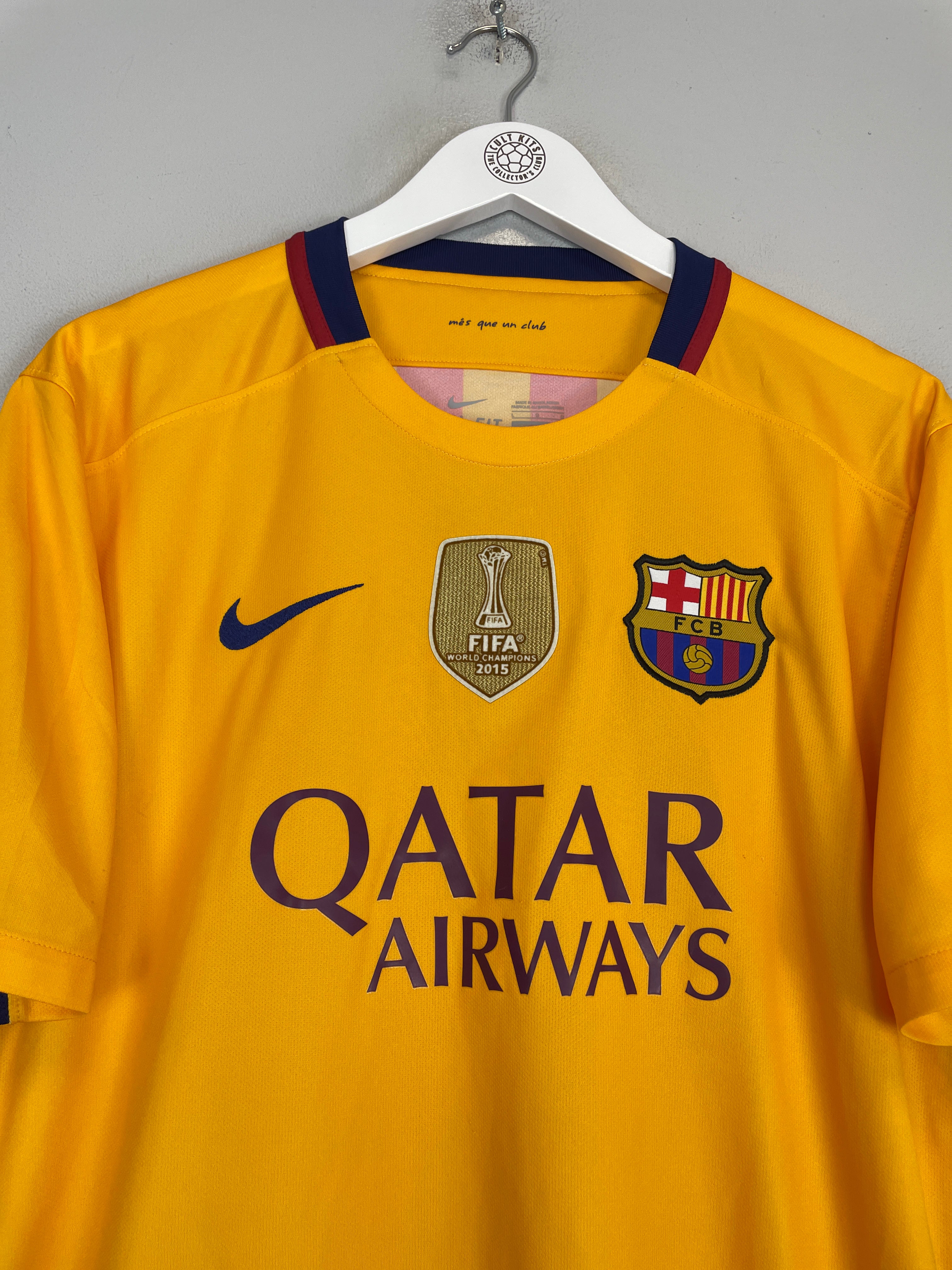 Shop 2015/16 BARCELONA NEYMAR JR #11 AWAY SHIRT (L) NIKE, classic football shirts, vintage football shirts & retro soccer jerseys at Cult Kits