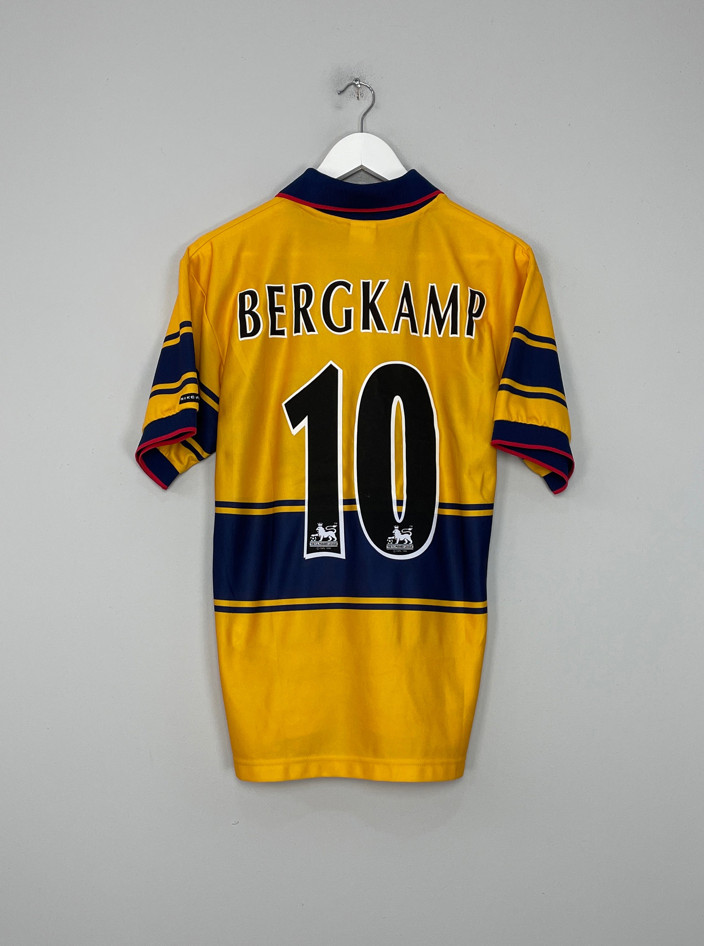 Shop 1997/99 ARSENAL BERGKAMP #10 AWAY SHIRT (S) NIKE, classic football shirts, vintage football shirts & retro soccer jerseys at Cult Kits
